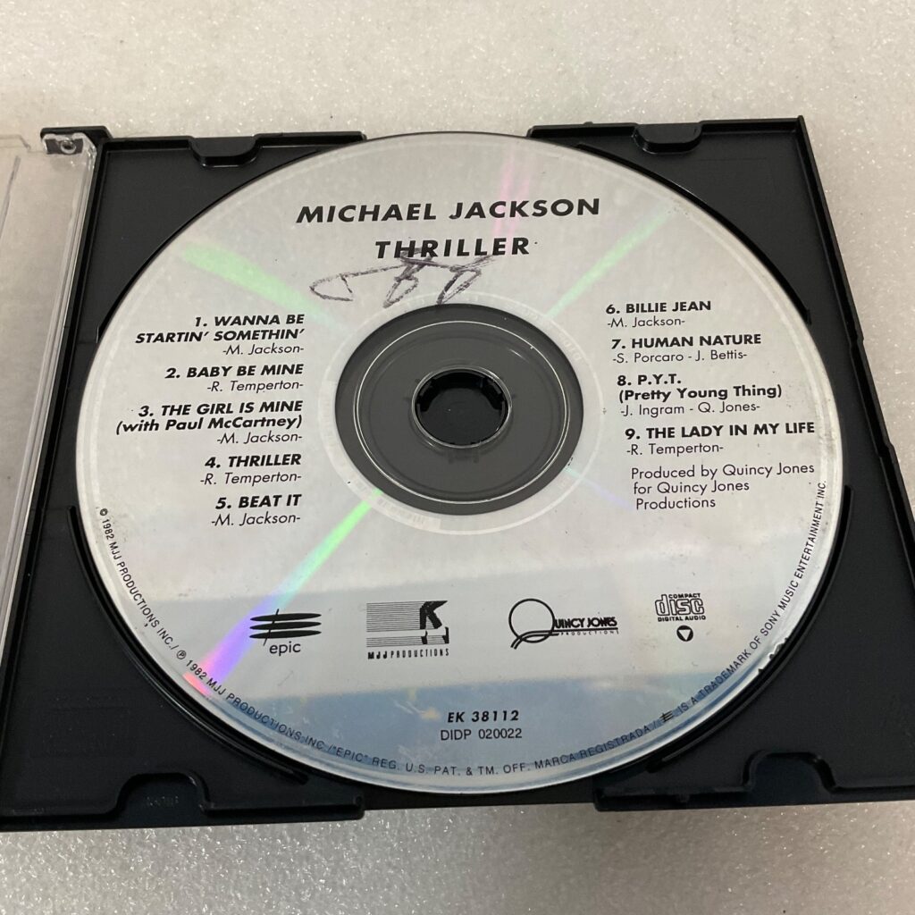 Michael Jackson Thriller CD Disc Only Vintage Album Music Compact Disc - Image 1