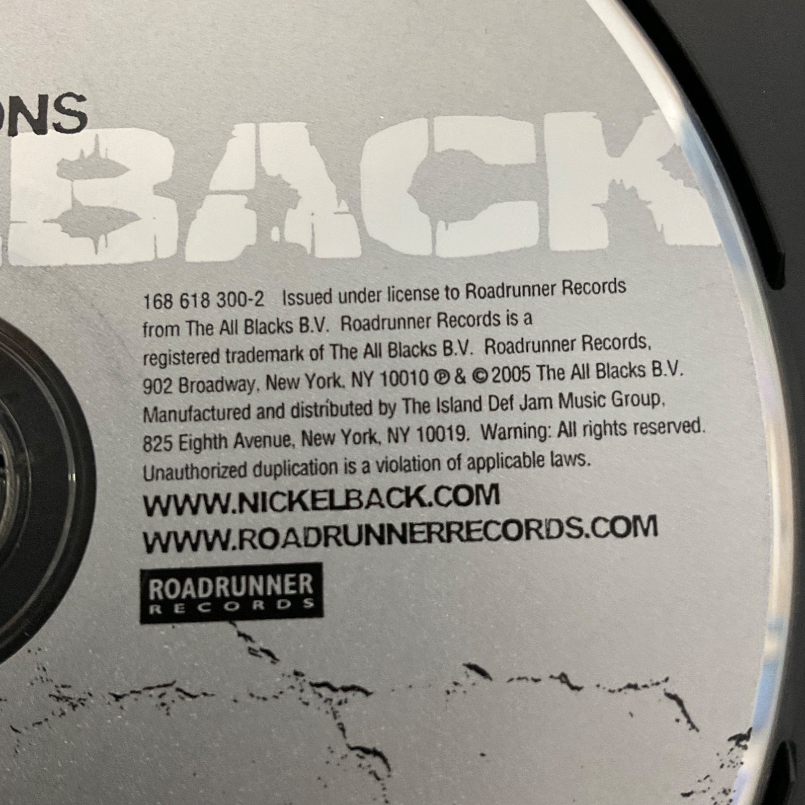 Nickelback All the Right Reasons CD 2005 Roadrunner Disc Only - Image 2