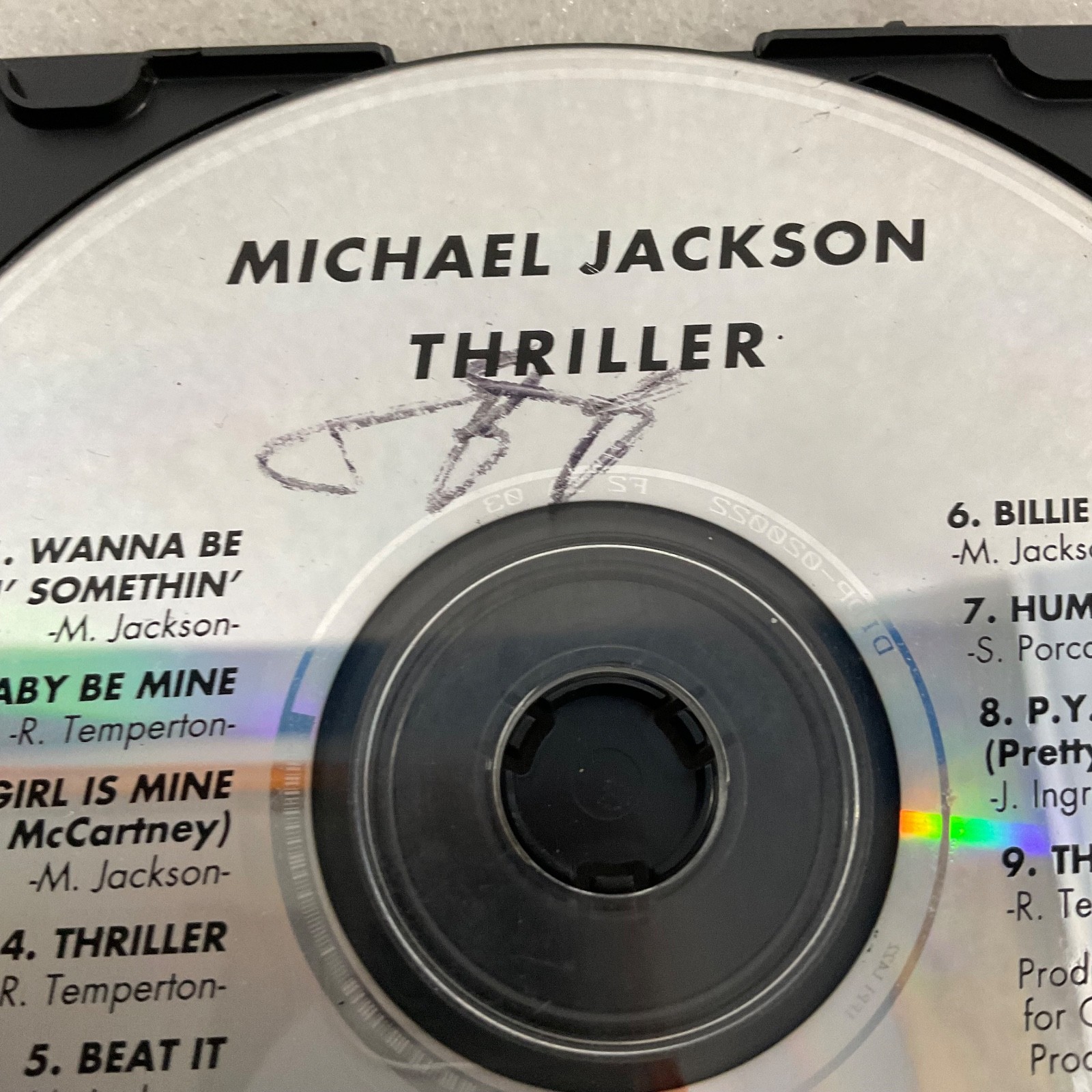 Michael Jackson Thriller CD Disc Only Vintage Album Music Compact Disc - Image 4