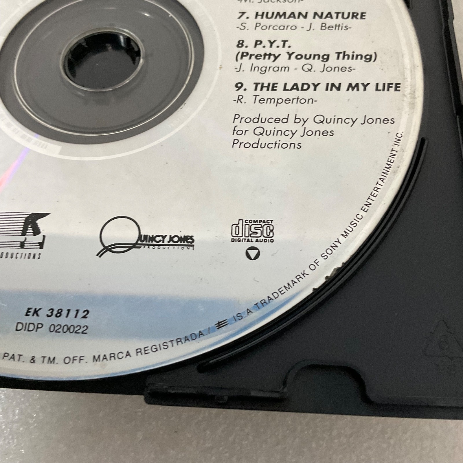 Michael Jackson Thriller CD Disc Only Vintage Album Music Compact Disc - Image 7
