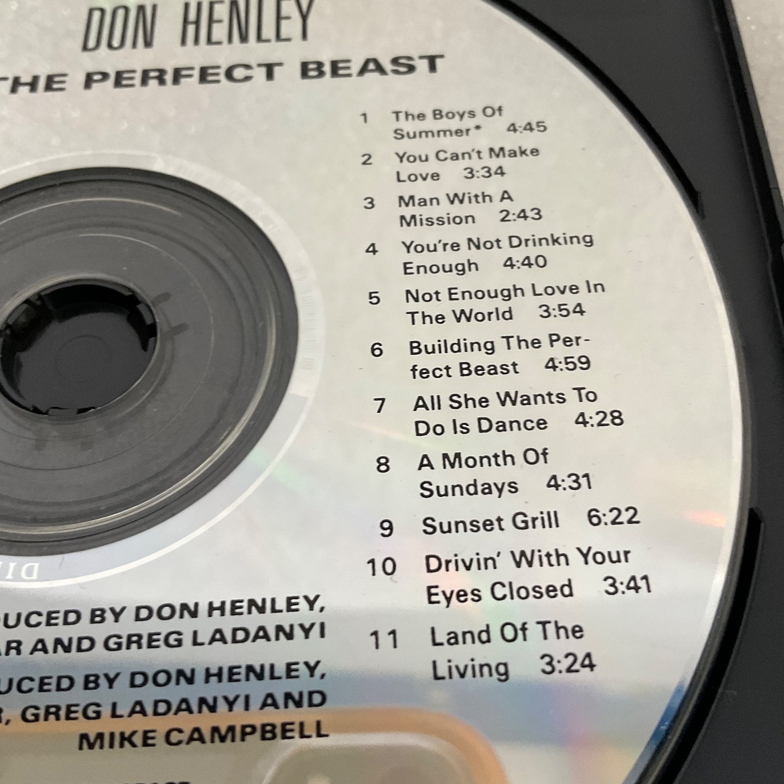 Don Henley Building The Perfect Beast CD Album Disc Only 1984 Pop Rock Tracks - Image 2