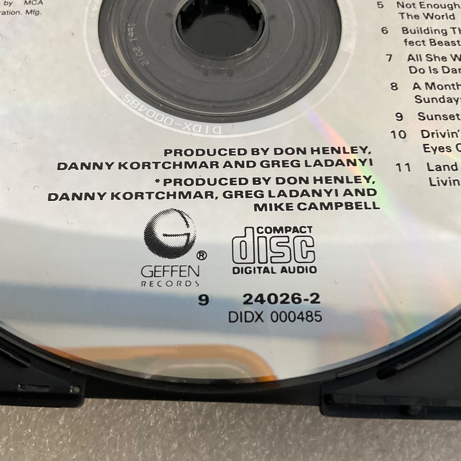 Don Henley Building The Perfect Beast CD Album Disc Only 1984 Pop Rock Tracks - Image 5