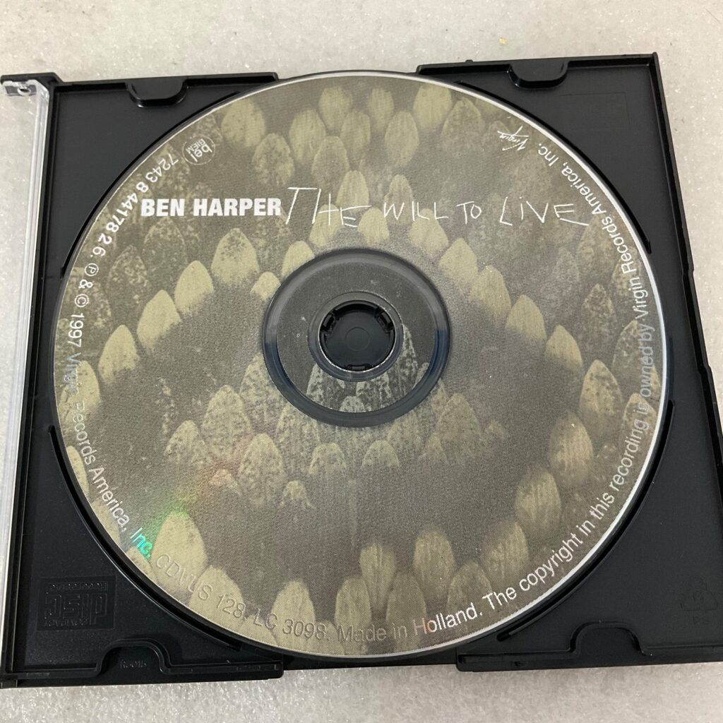 Ben Harper The Will to Live CD Disc Only 1997 Virgin Album - Image 1