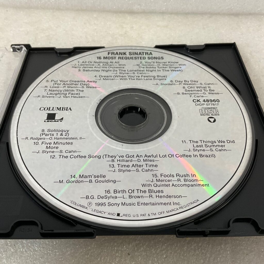 Frank Sinatra 16 Most Requested Songs CD Disc Only Columbia Legacy - Image 1