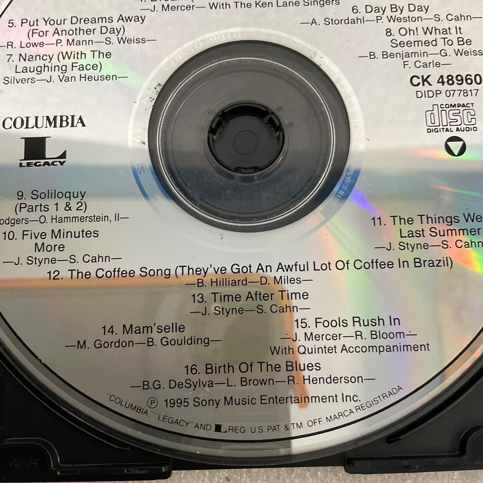 Frank Sinatra 16 Most Requested Songs CD Disc Only Columbia Legacy - Image 5