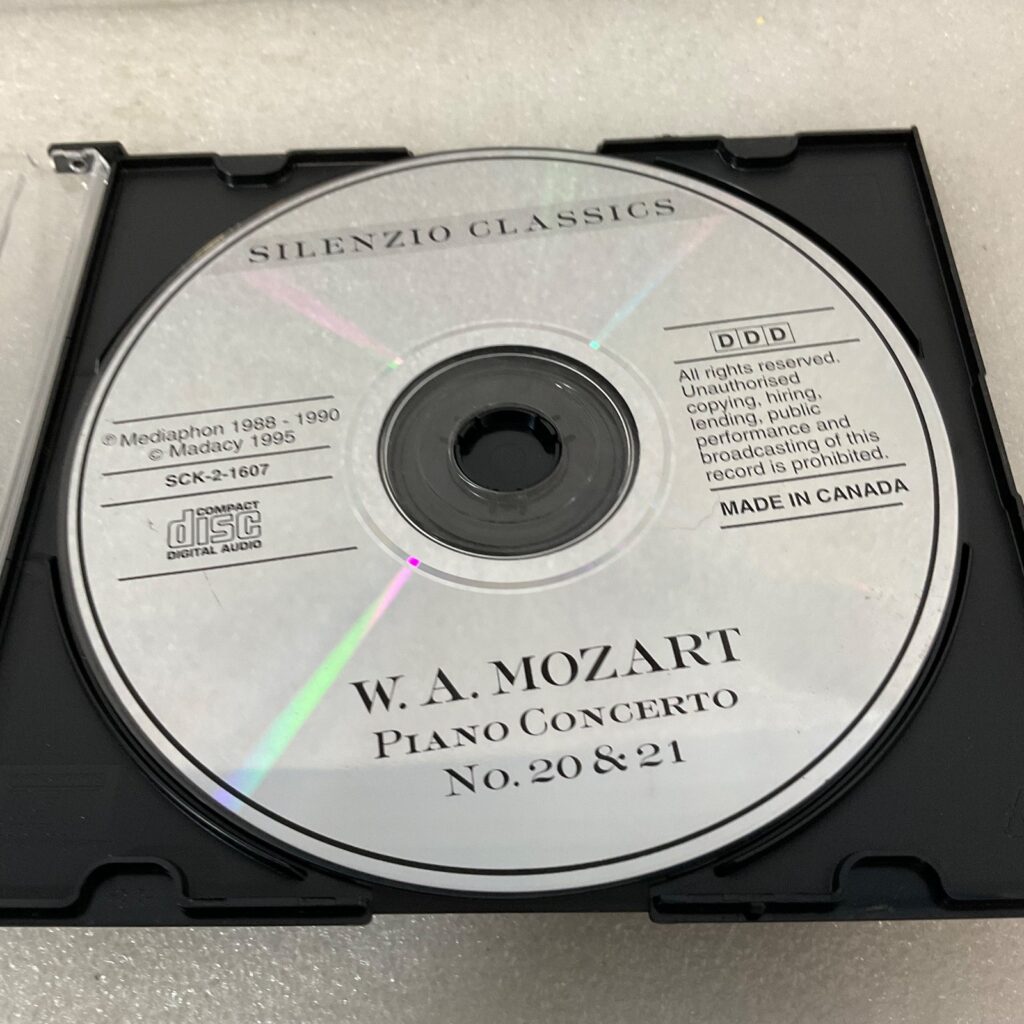 Mozart Piano Concertos Nos 20 & 21 Classical Music CD Disc Only - Image 1