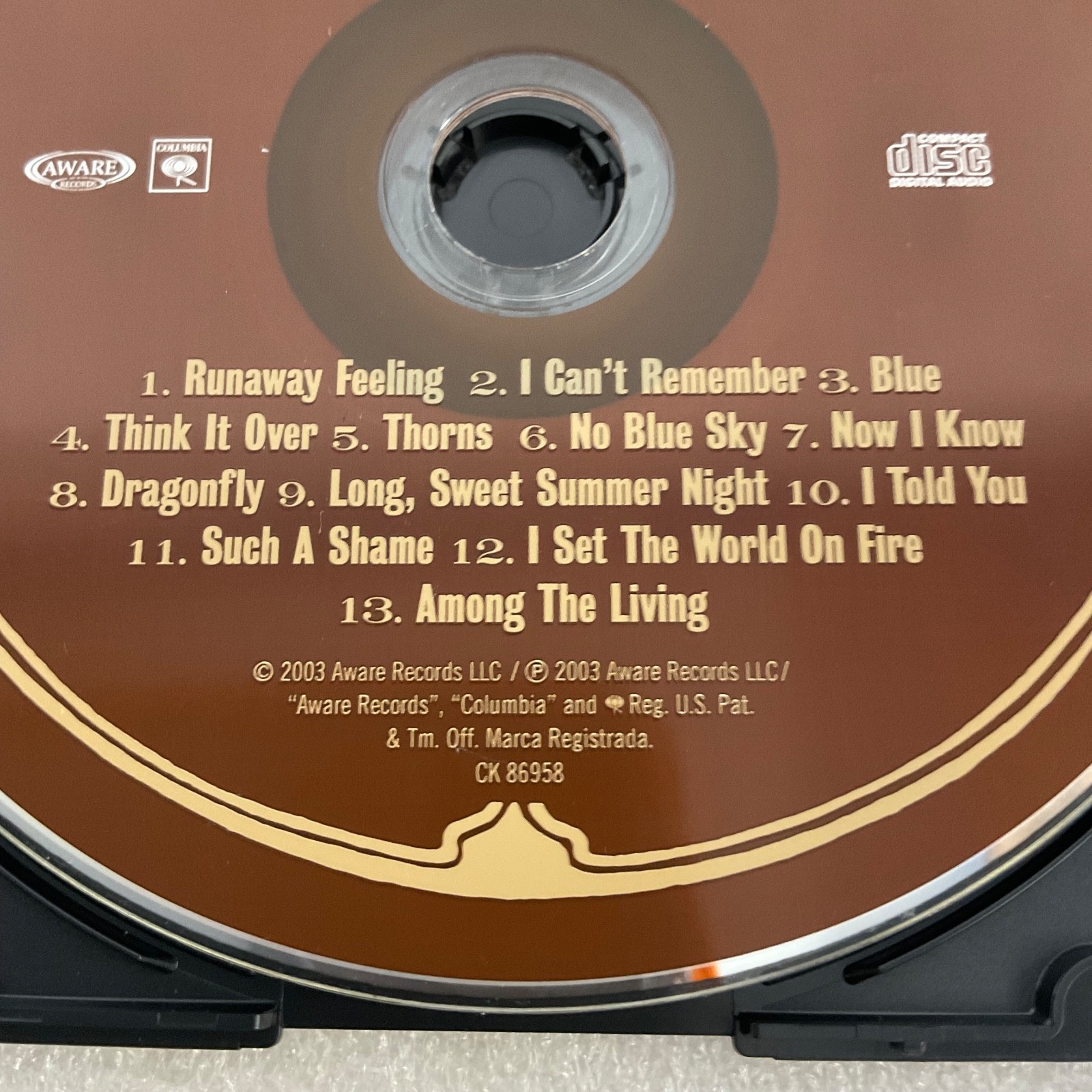 The Thorns The Thorns 2003 Rock CD Disc Only Aware Records Album - Image 3