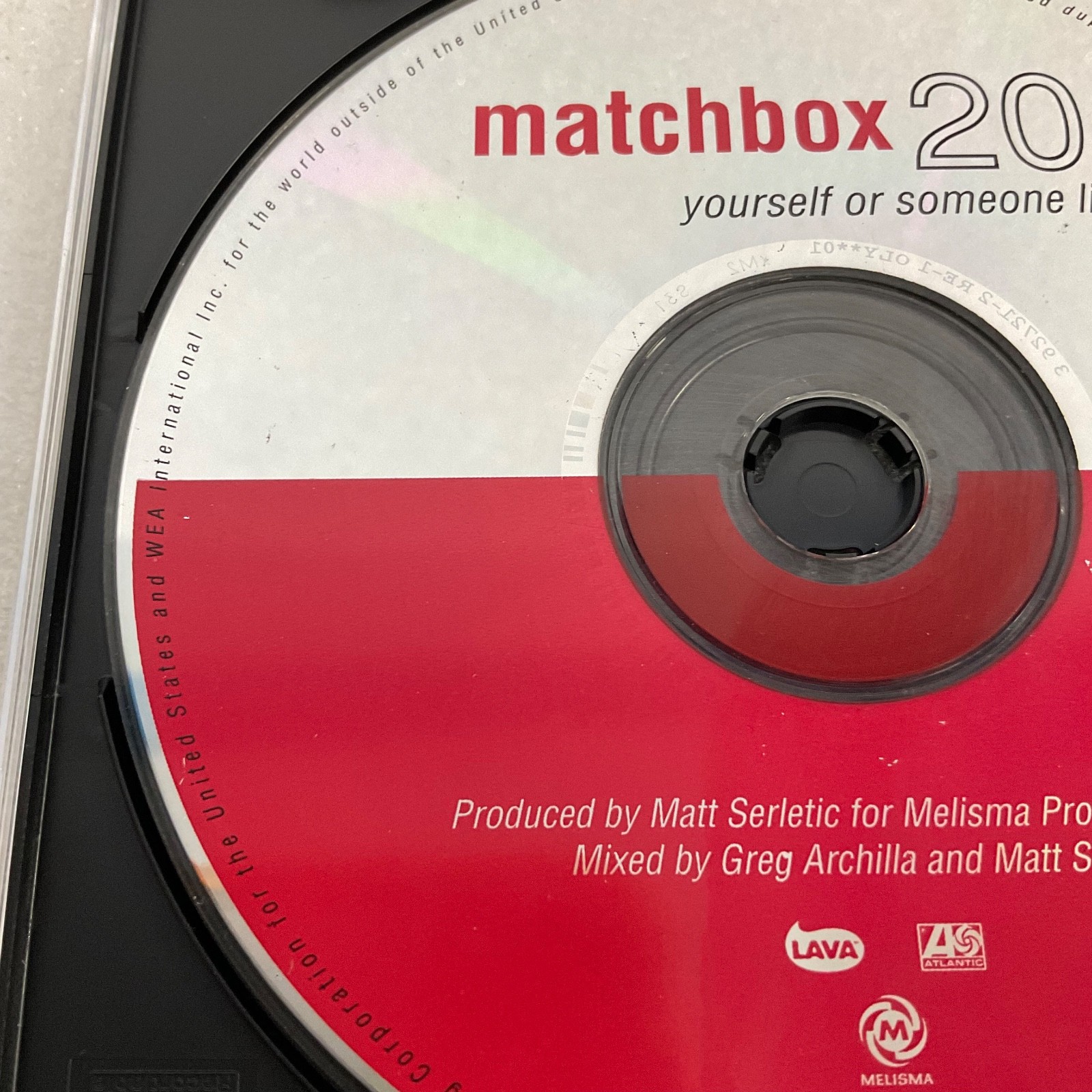 Matchbox 20 Yourself or Someone Like You 1996 Rock Album CD Disc Only - Image 5