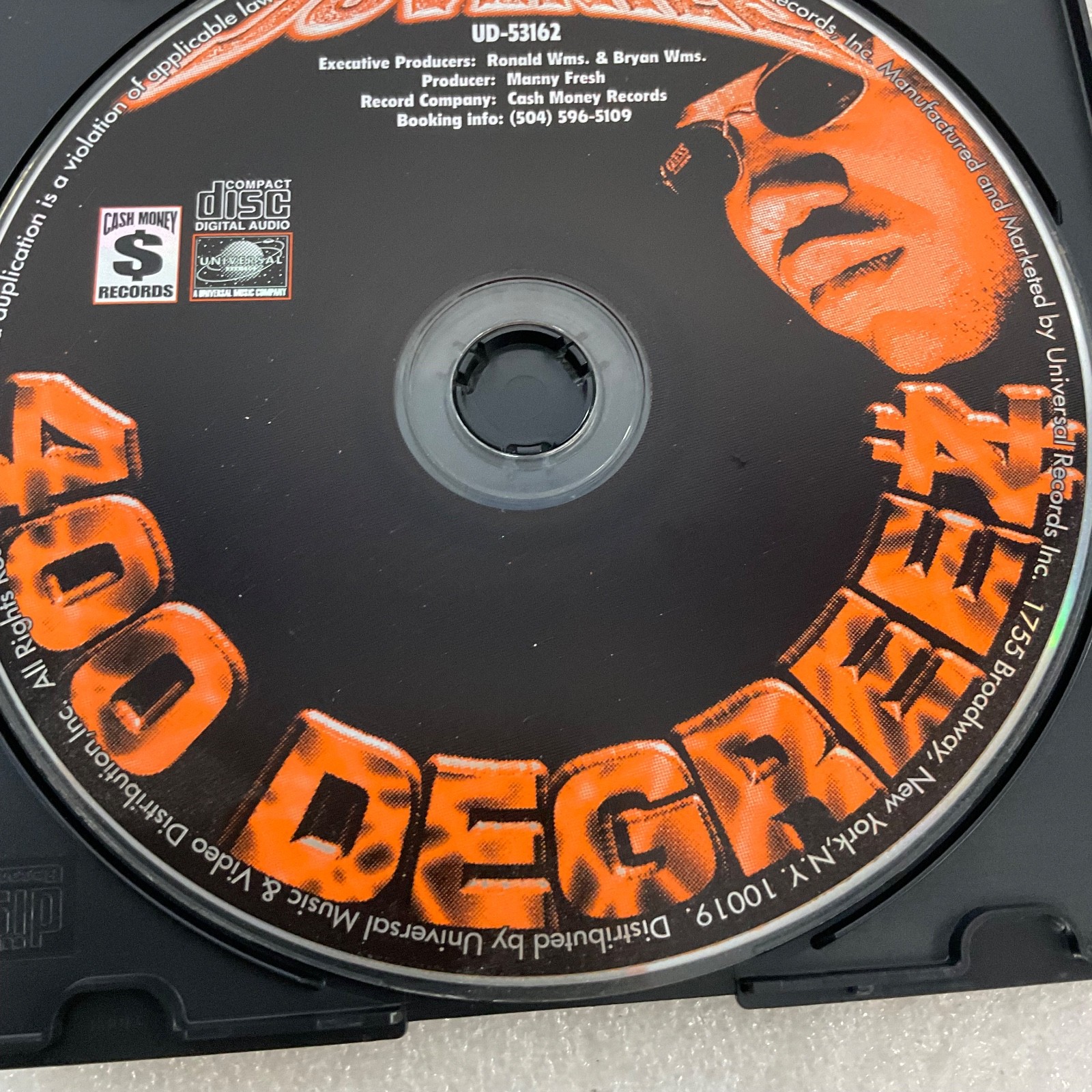 Juvenile 400 Degreez 1998 Rap Album CD Disc Only Cash Money Records Hip Hop - Image 3