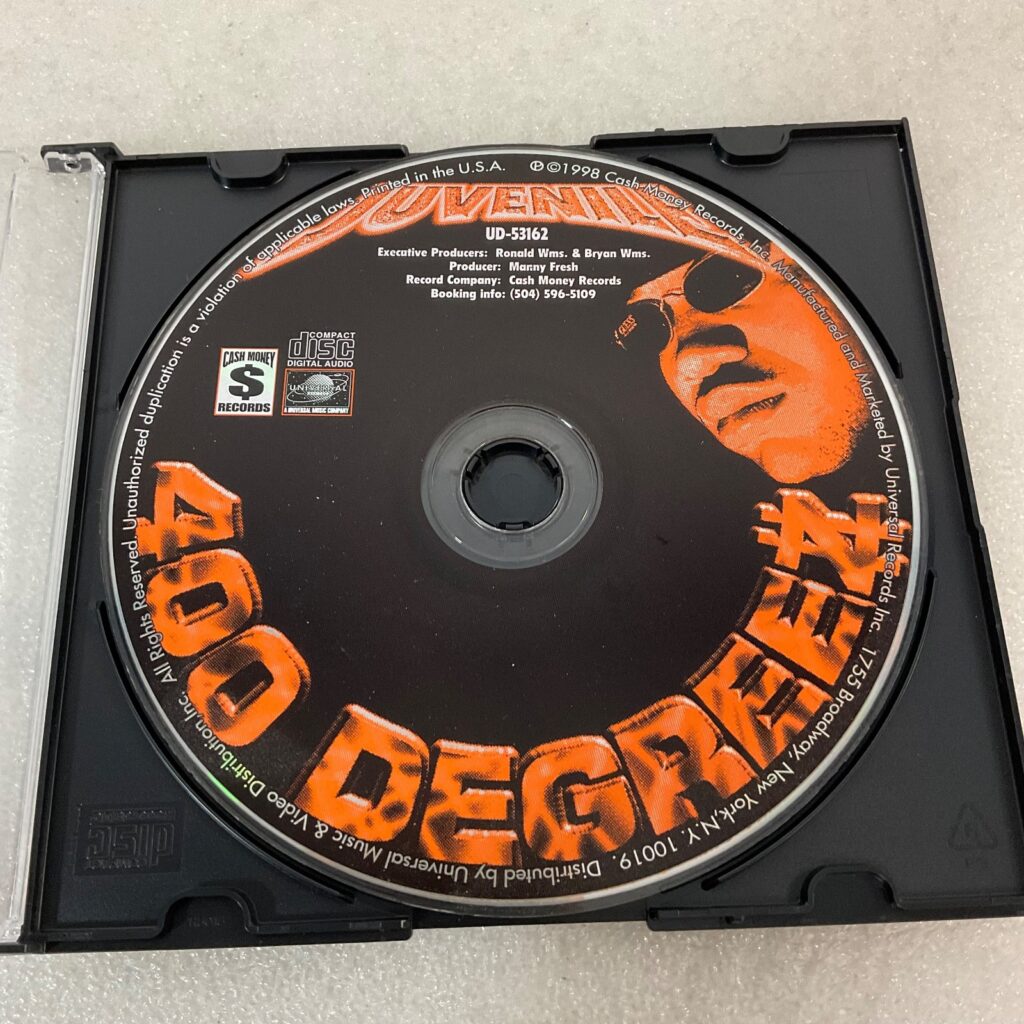 Juvenile 400 Degreez 1998 Rap Album CD Disc Only Cash Money Records Hip Hop - Image 1