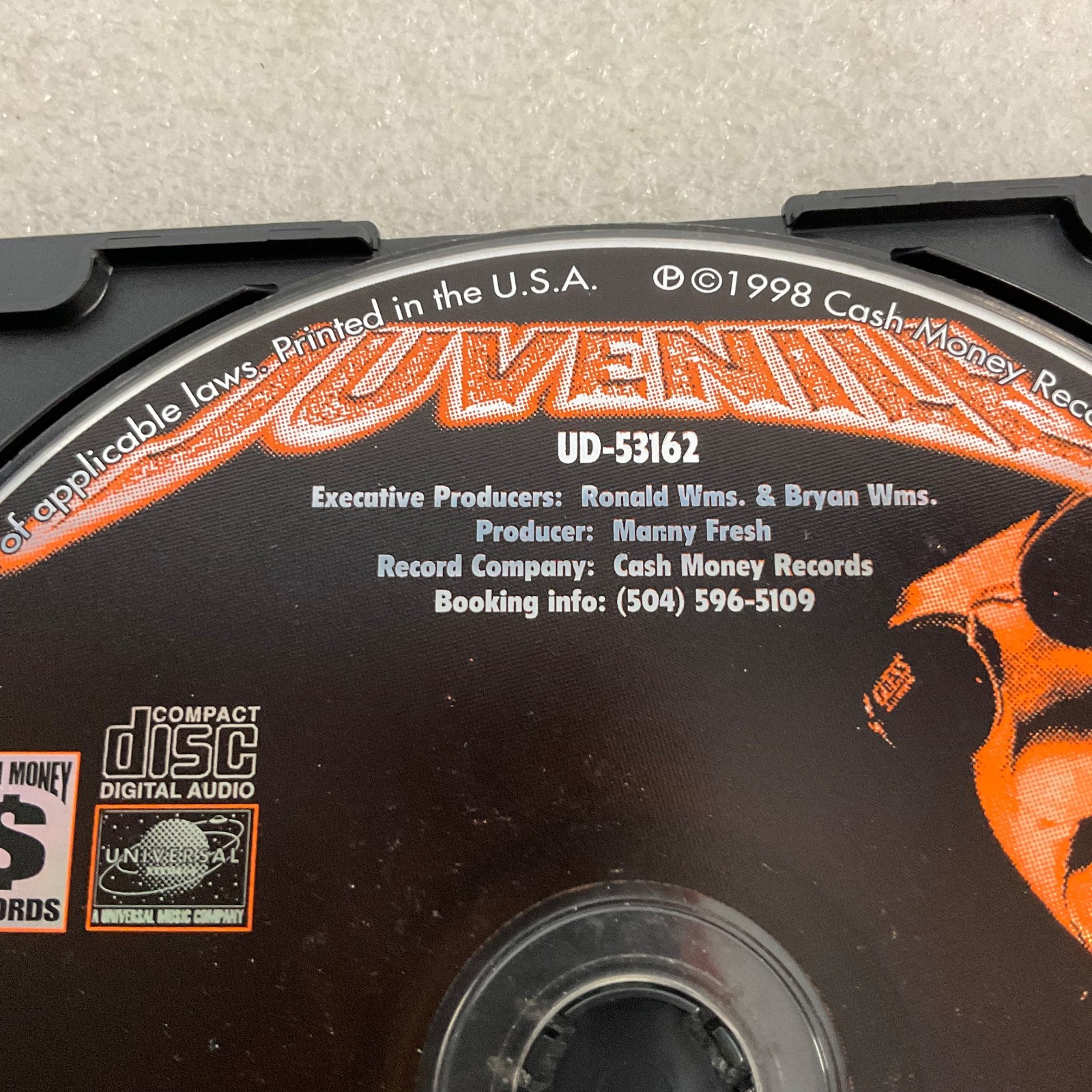 Juvenile 400 Degreez 1998 Rap Album CD Disc Only Cash Money Records Hip Hop - Image 5