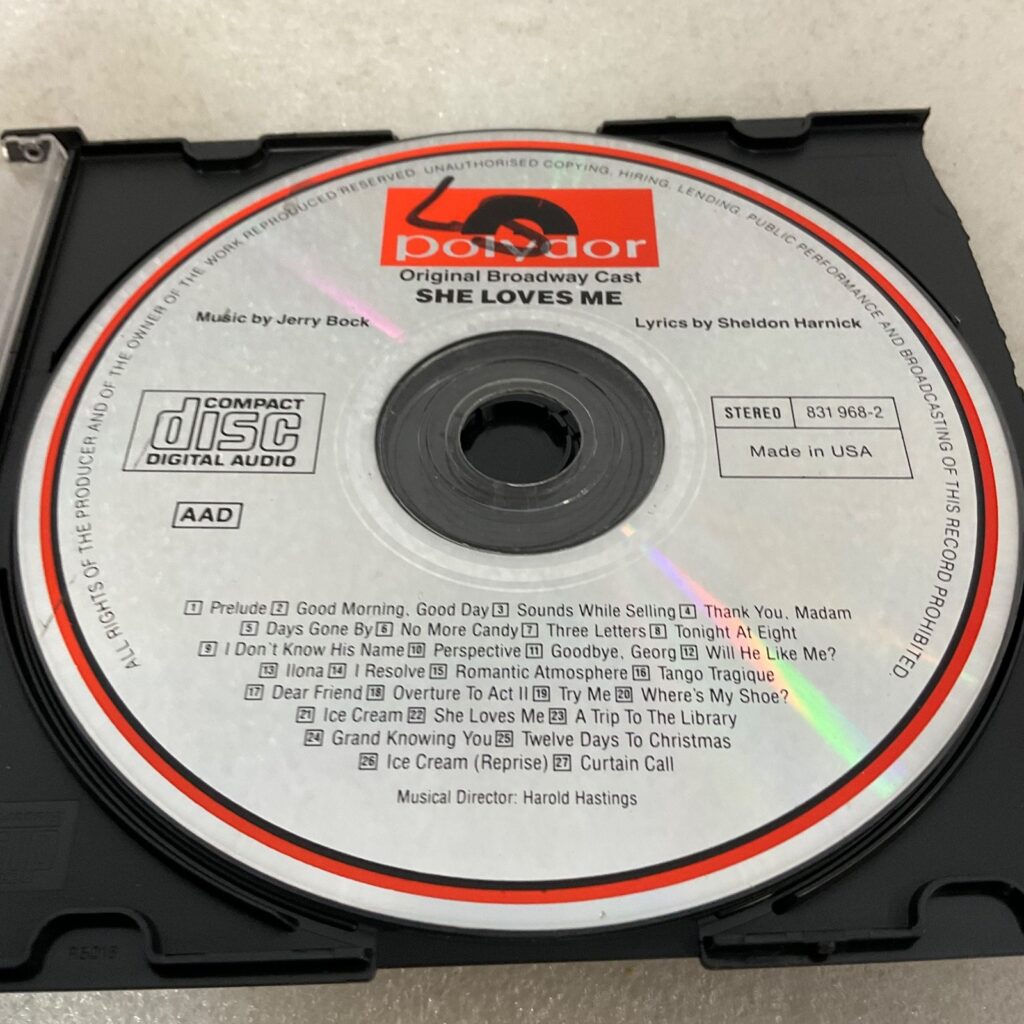 She Loves Me Original Broadway Cast Polydor CD 831 968-2 Disc Only - Image 1