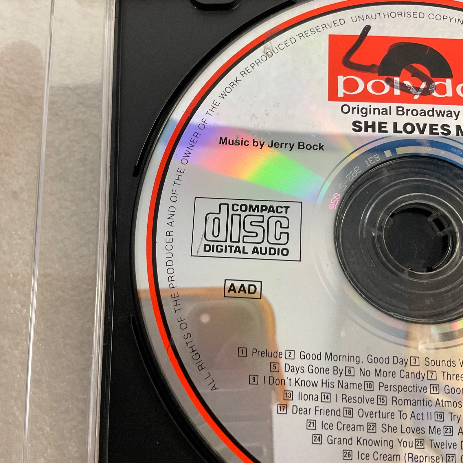 She Loves Me Original Broadway Cast Polydor CD 831 968-2 Disc Only - Image 4