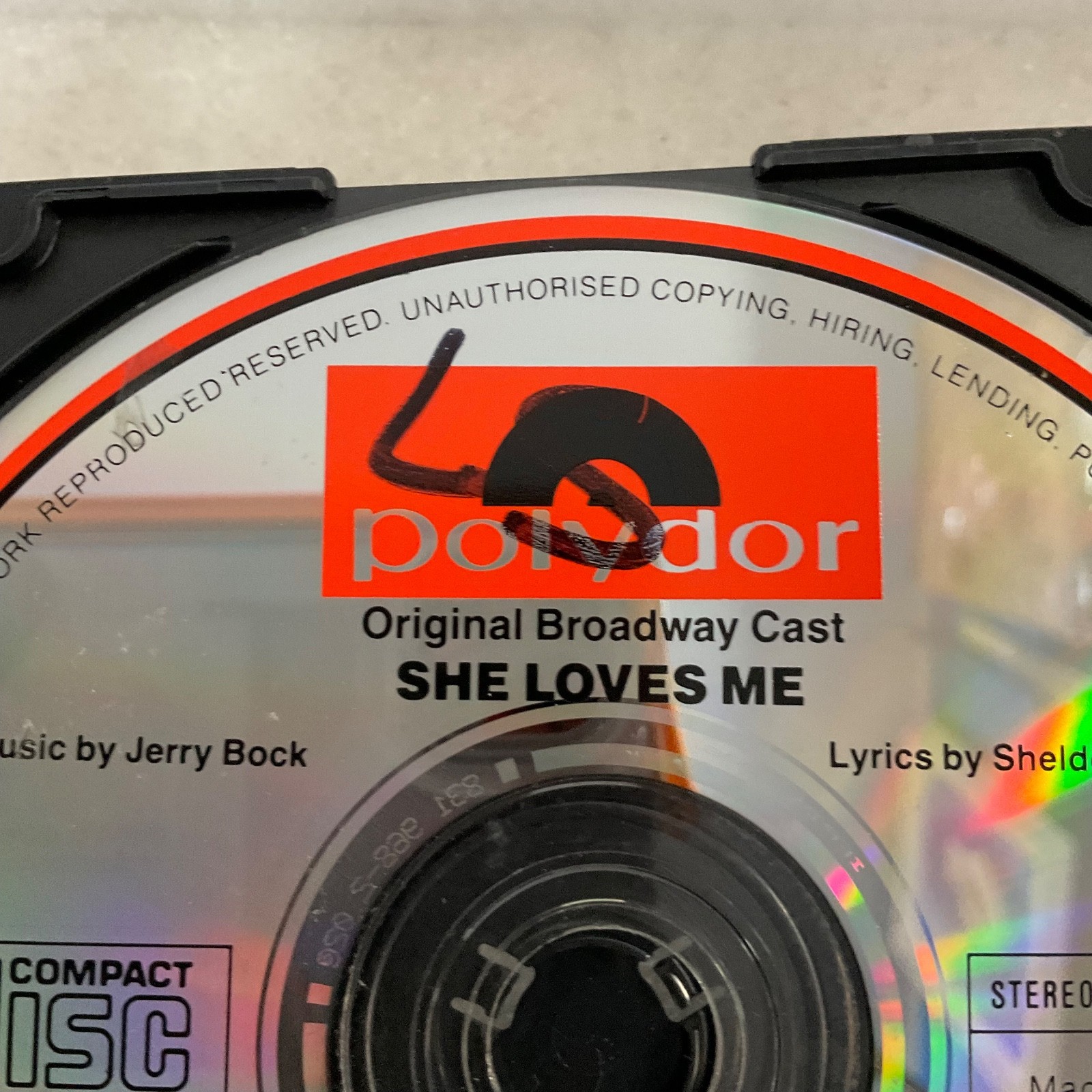 She Loves Me Original Broadway Cast Polydor CD 831 968-2 Disc Only - Image 5