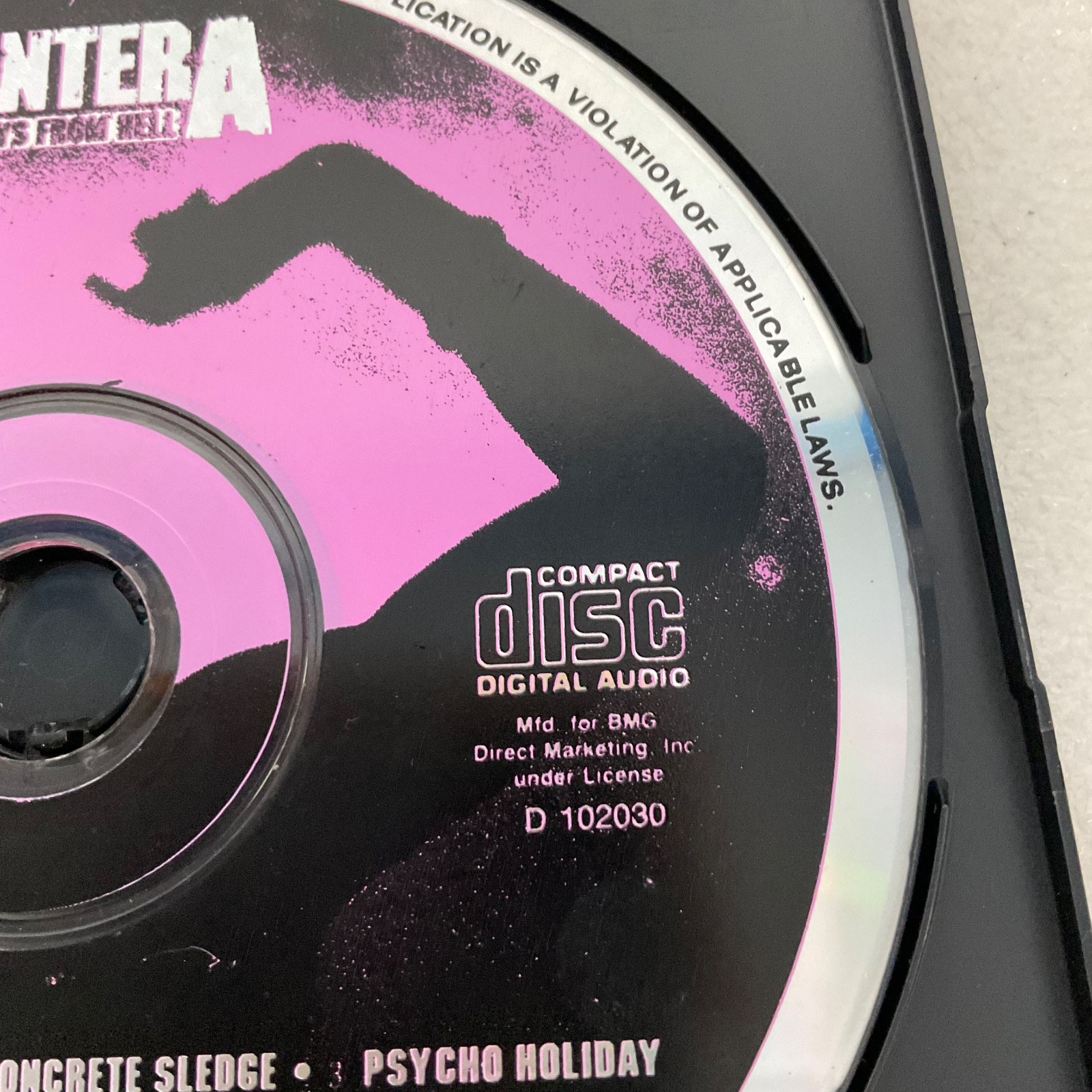 Pantera Cowboys From Hell CD Disc Only 1990 Groove Metal Album - Image 4