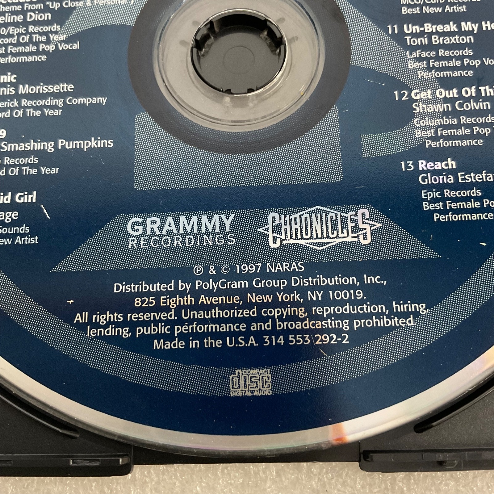 1997 Grammy Nominees CD Disc Only Various Artists Compilation - Image 4