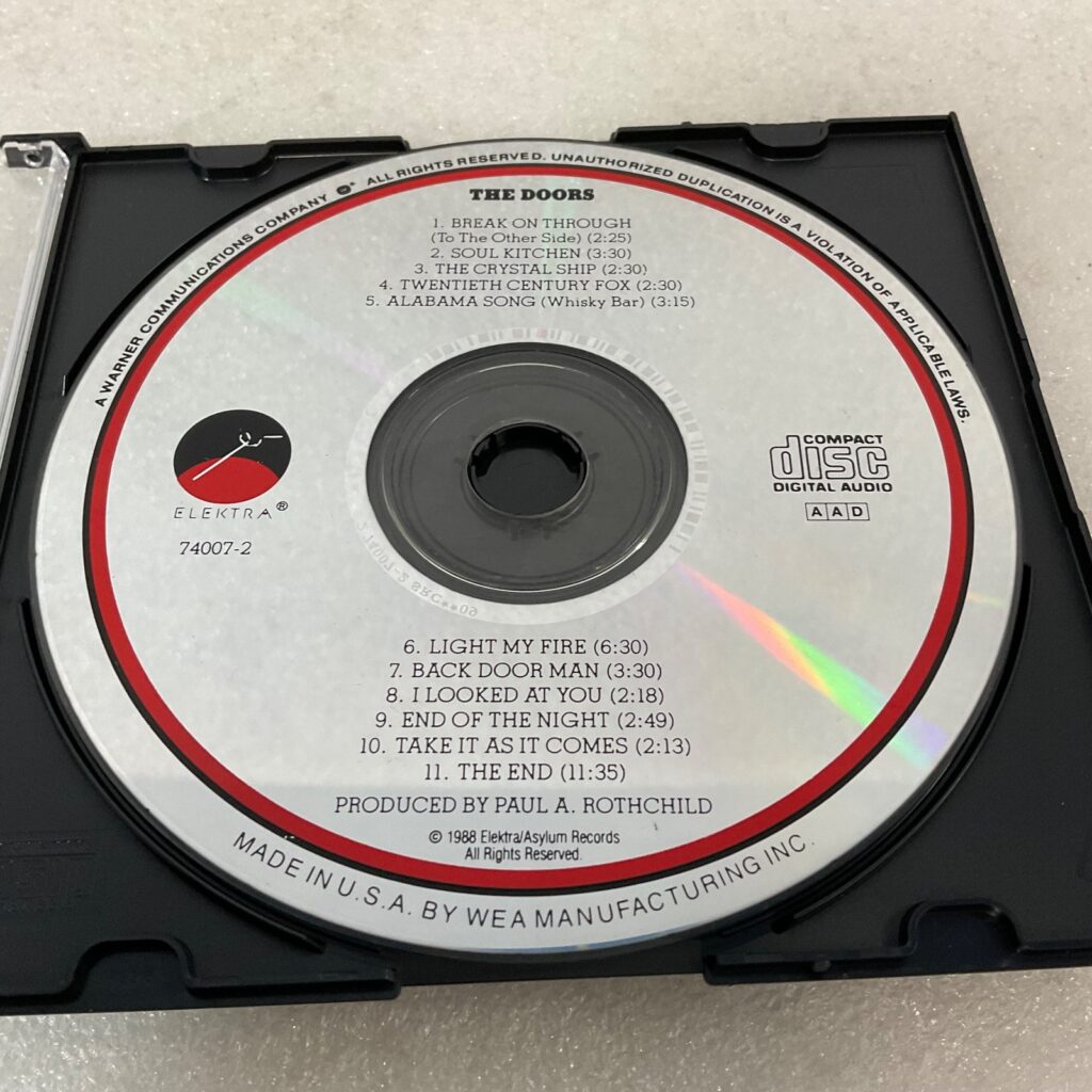 The Doors The Doors CD 74007-2 Classic Rock Album Disc Only - Image 1
