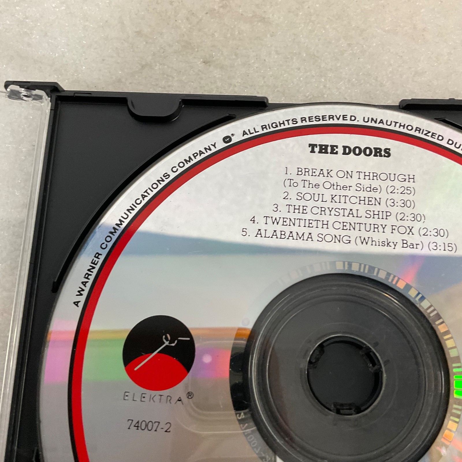 The Doors The Doors CD 74007-2 Classic Rock Album Disc Only - Image 4