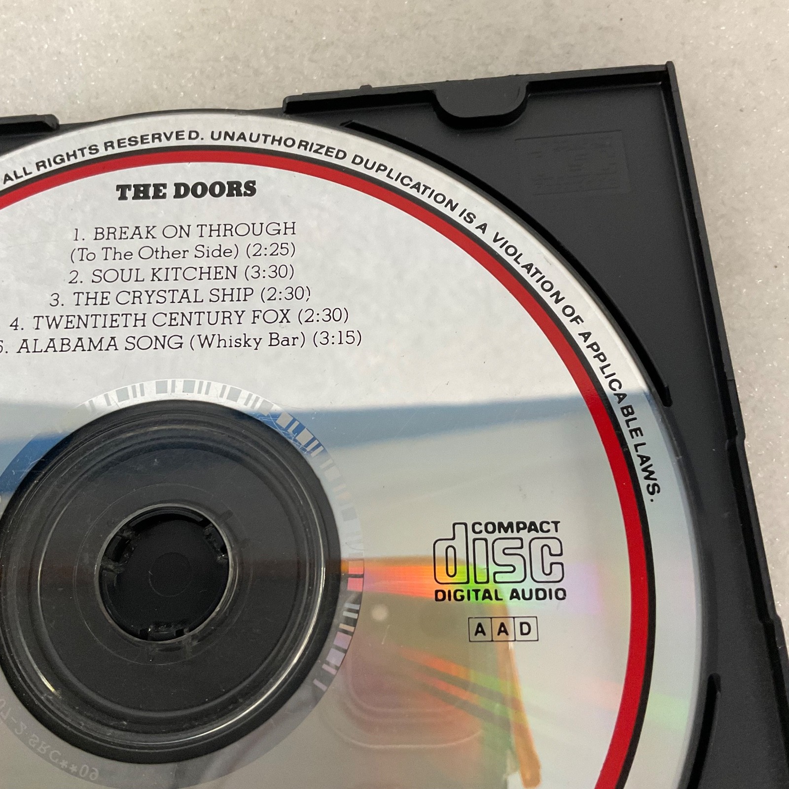The Doors The Doors CD 74007-2 Classic Rock Album Disc Only - Image 5