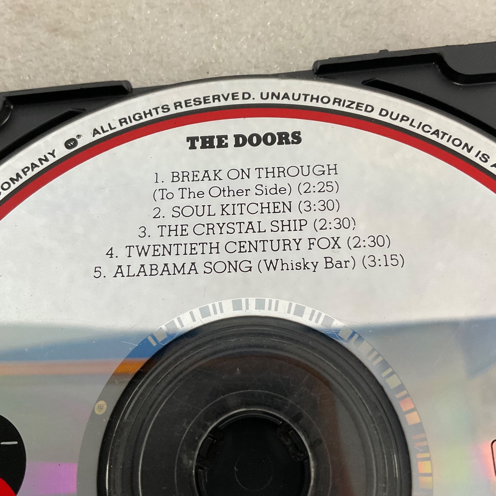 The Doors The Doors CD 74007-2 Classic Rock Album Disc Only - Image 2