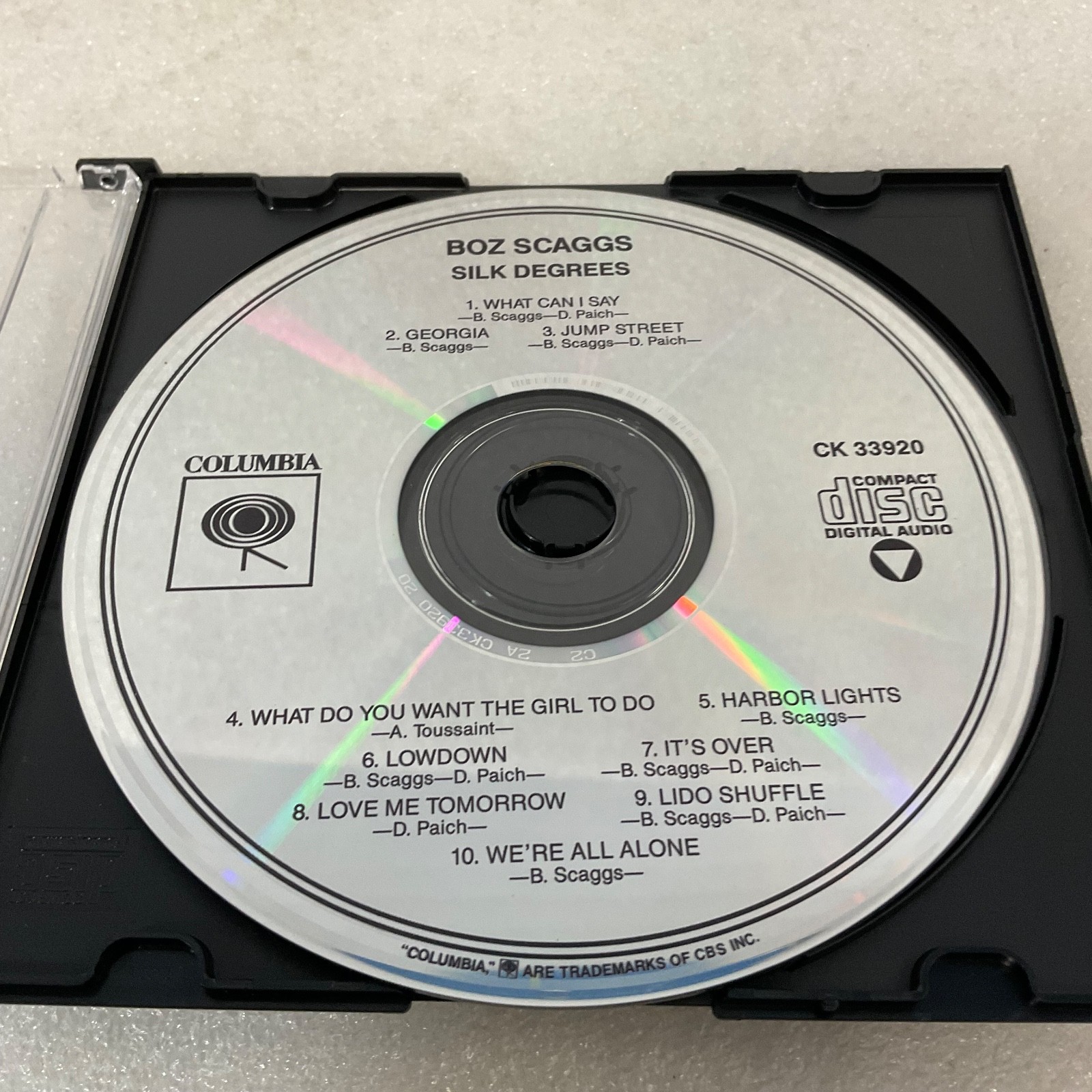 Boz Scaggs Silk Degrees CD Disc Only Vintage Album Pop Rock R&B Hits - Image 1