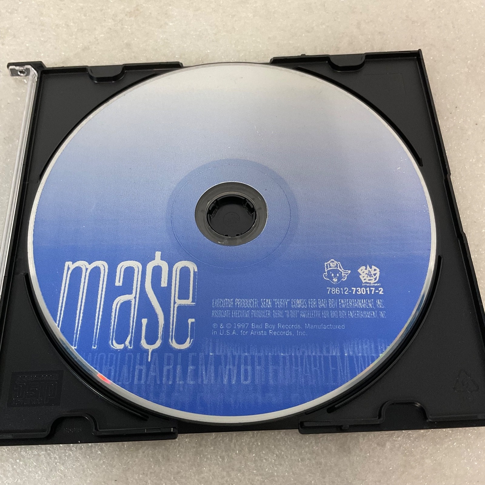 Mase Harlem World 1997 CD Album Disc Only Bad Boy Records Rap Hip Hop - Image 1