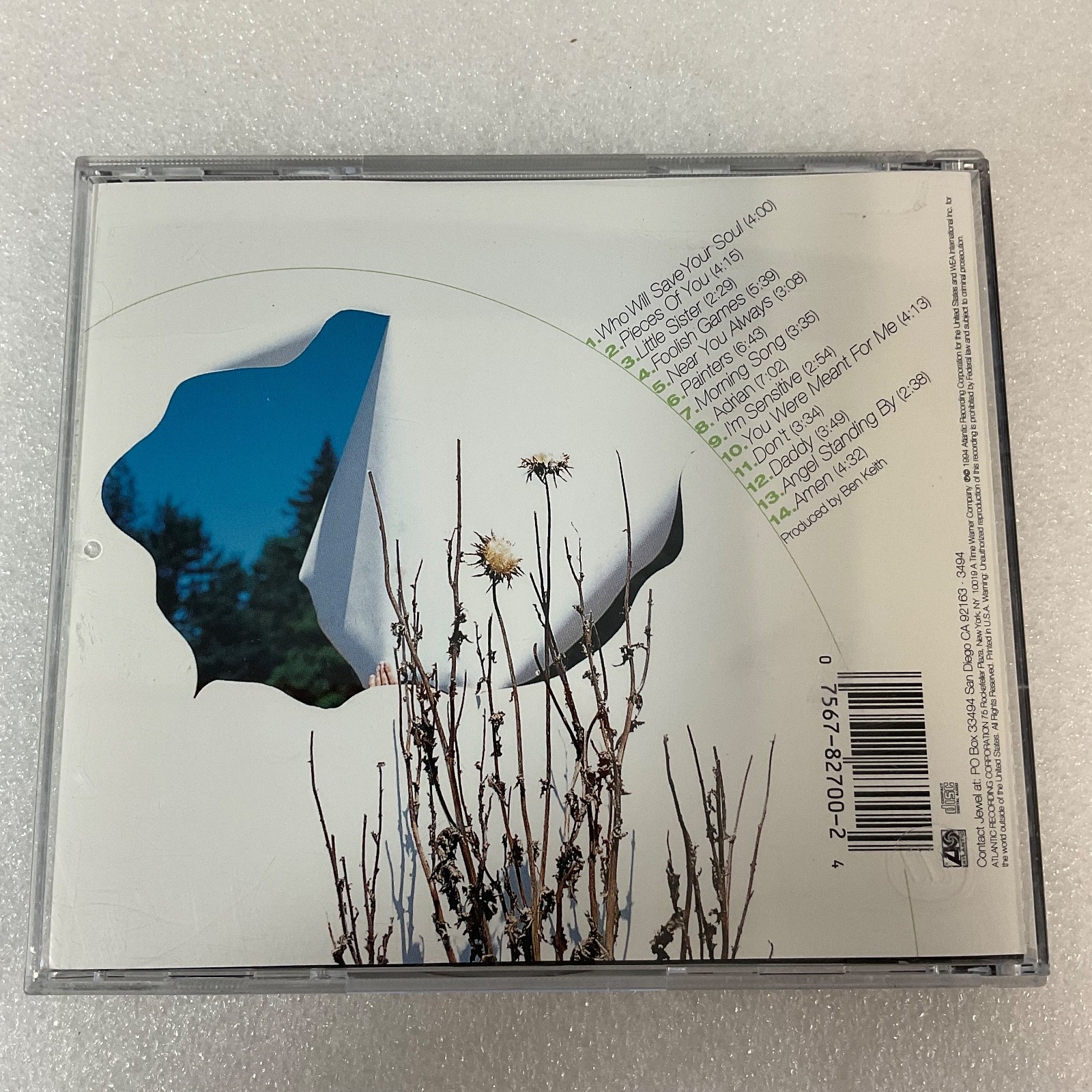 Jewel Pieces Of You CD Album 1994 Atlantic Folk Pop - Image 2
