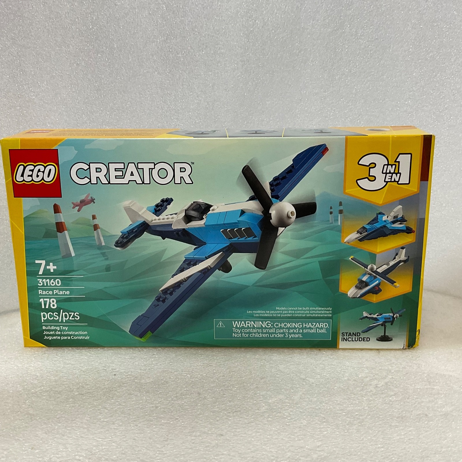 Lego Creator 31160 Race Plane 3-in-1 Set Sealed 178pcs Toy Model in Box - Image 1