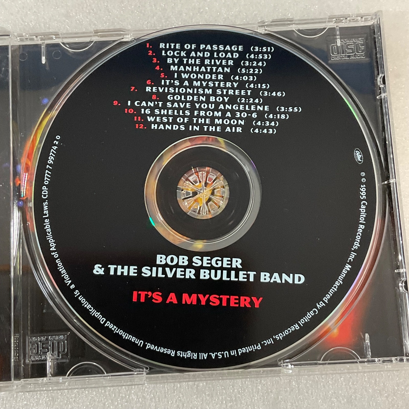 Bob Seger It’s A Mystery CD 1995 Capitol Records Album - Image 9