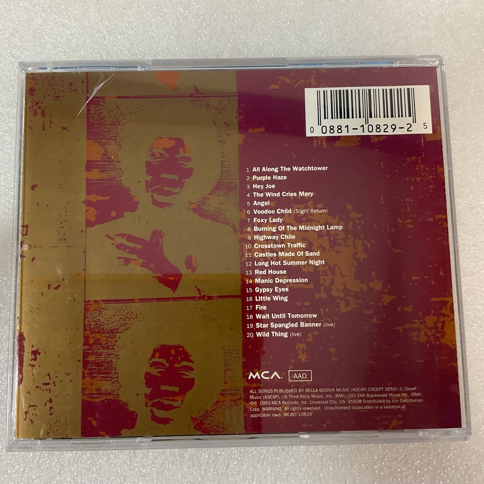 Jimi Hendrix The Ultimate Experience CD 1993 MCA Records MCAD-10829 - Image 2