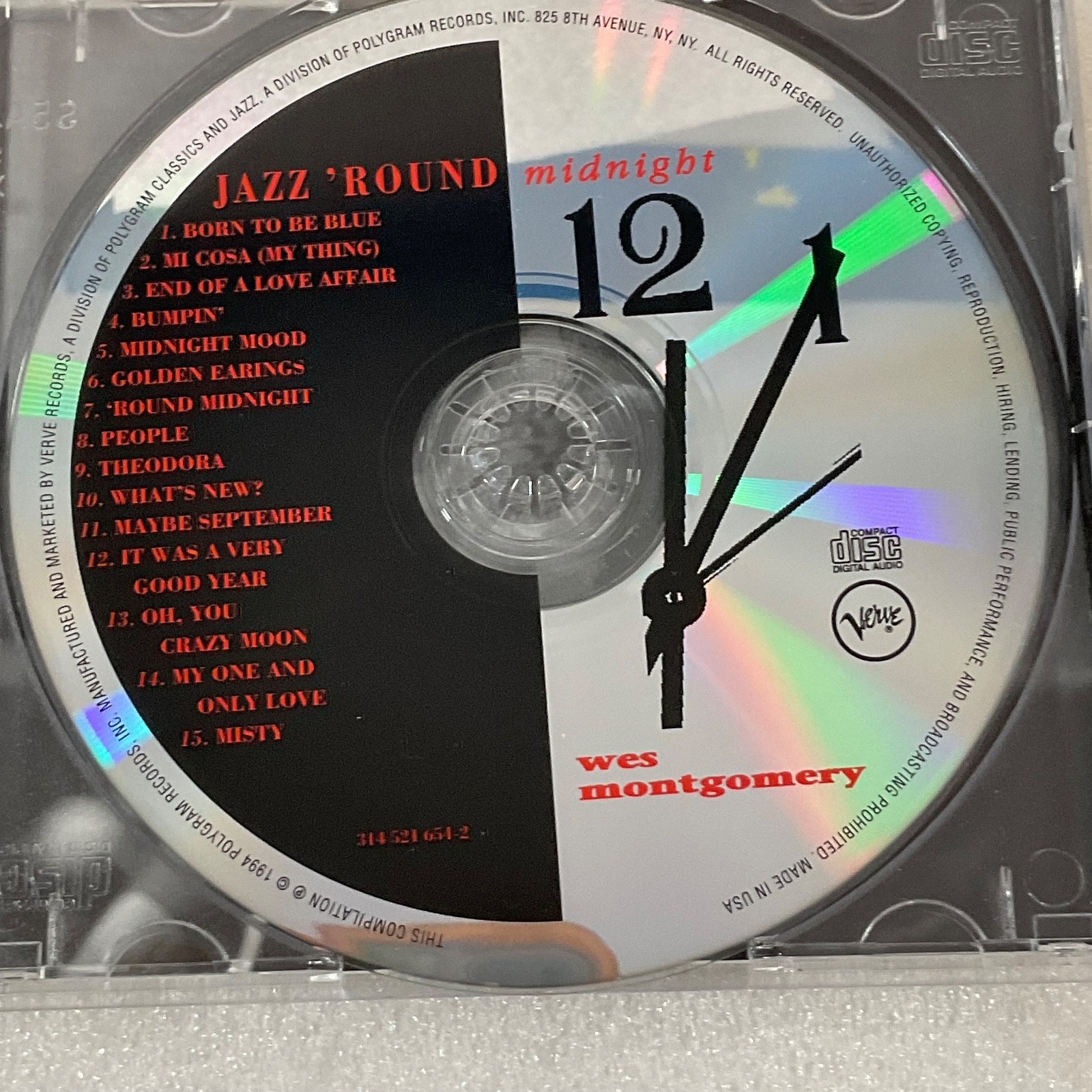 Wes Montgomery Jazz ’Round Midnight Verve CD 1994 Compilation - Image 10