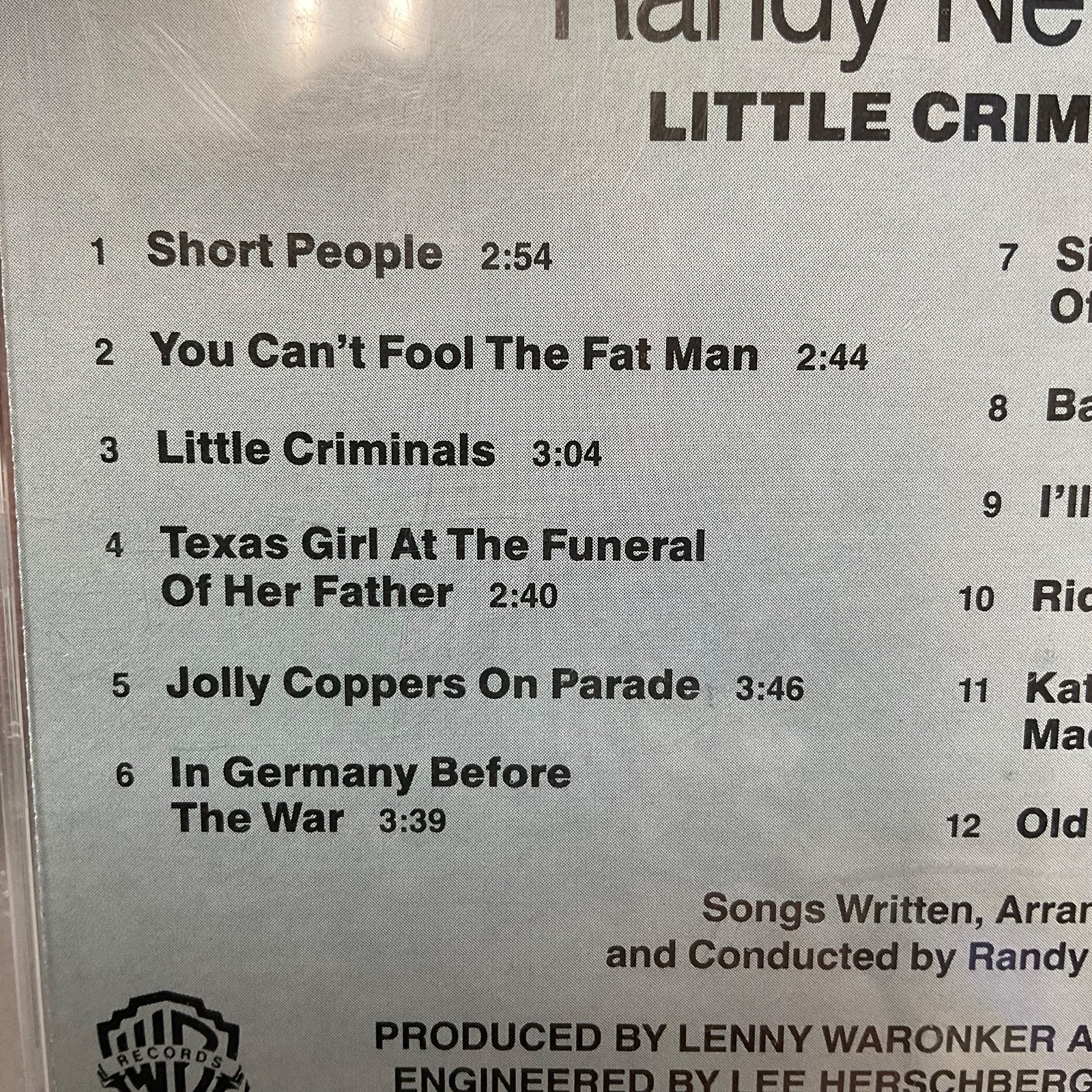 Randy Newman Little Criminals CD Warner Bros 1977 USA Original Press - Image 8