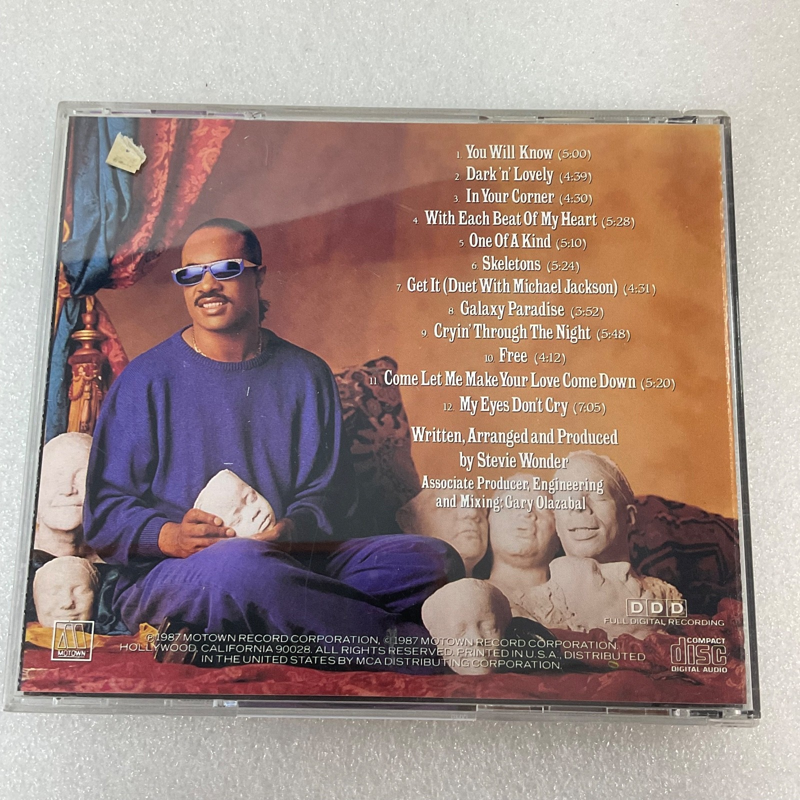 Stevie Wonder Characters CD 1987 Motown MCD06248MD USA Pressing - Image 2