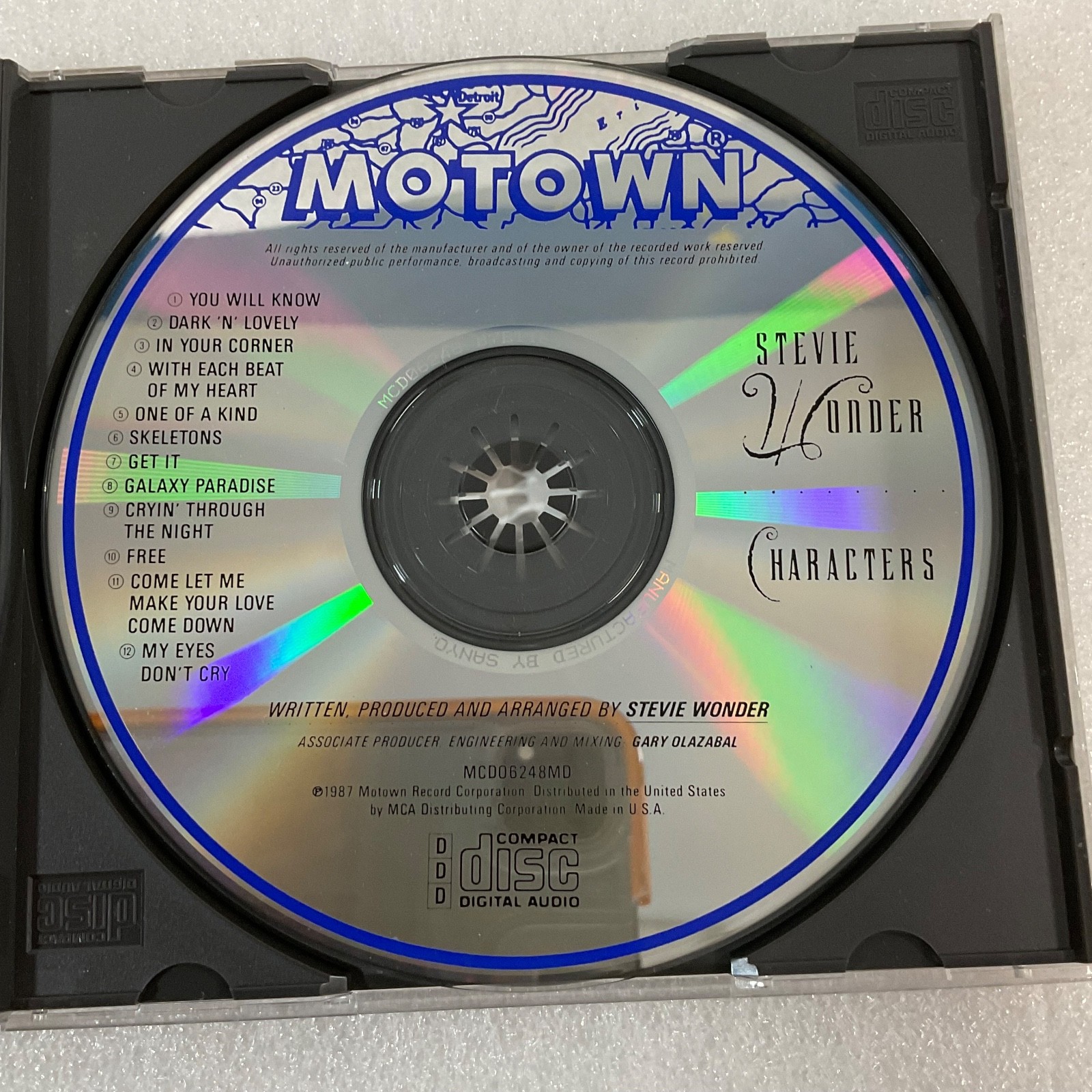 Stevie Wonder Characters CD 1987 Motown MCD06248MD USA Pressing - Image 10