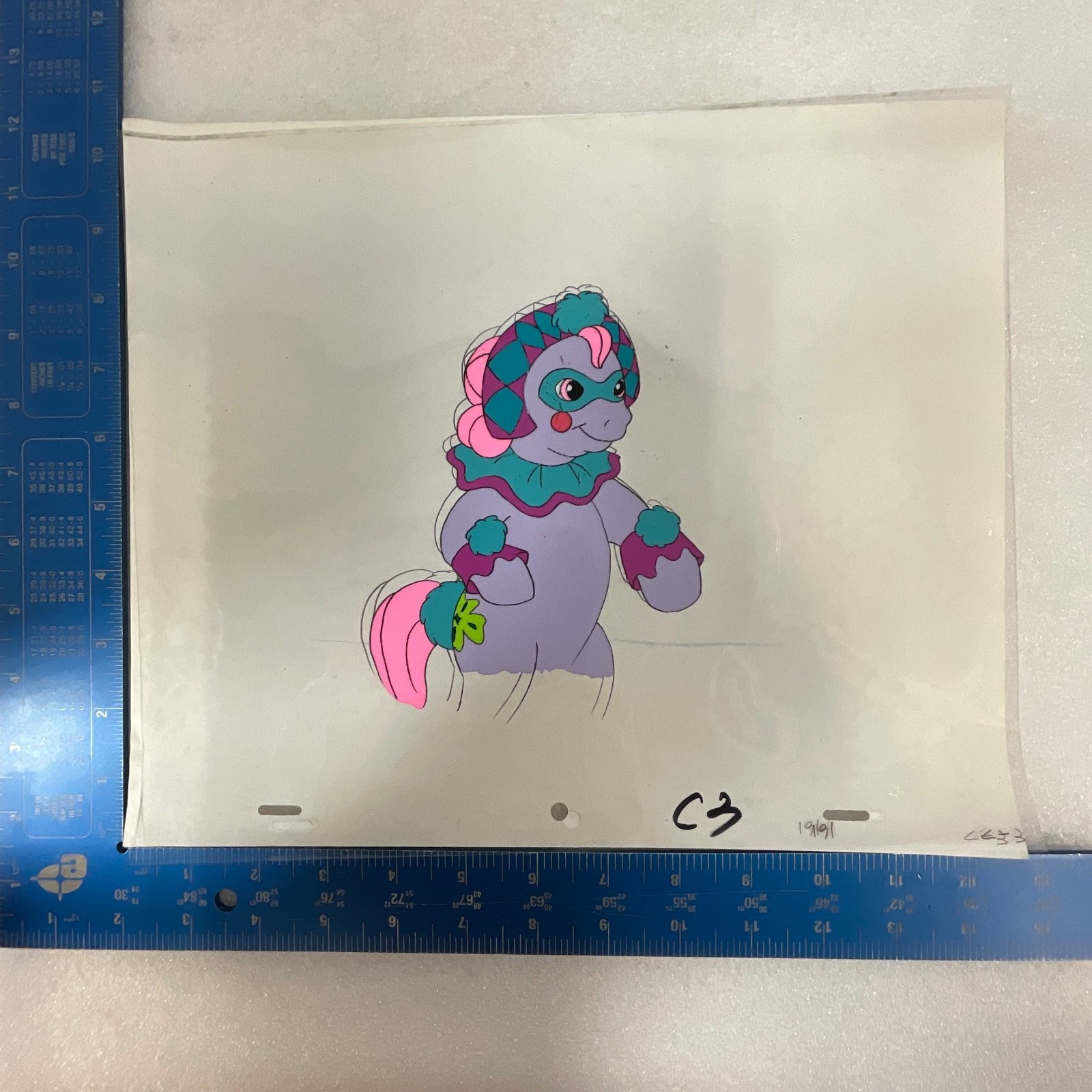 Vintage Pony Animation Cel Hand-Painted Cartoon 1980's Production Art - Image 3