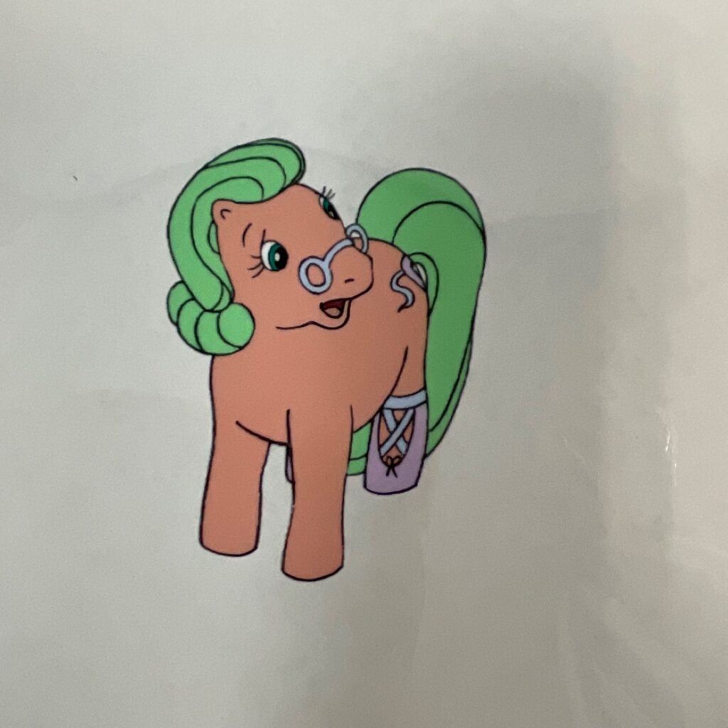 Vintage Pony Animation Cel Hand-Painted Cartoon Production Art 10.5 x 12.5 in - Image 1