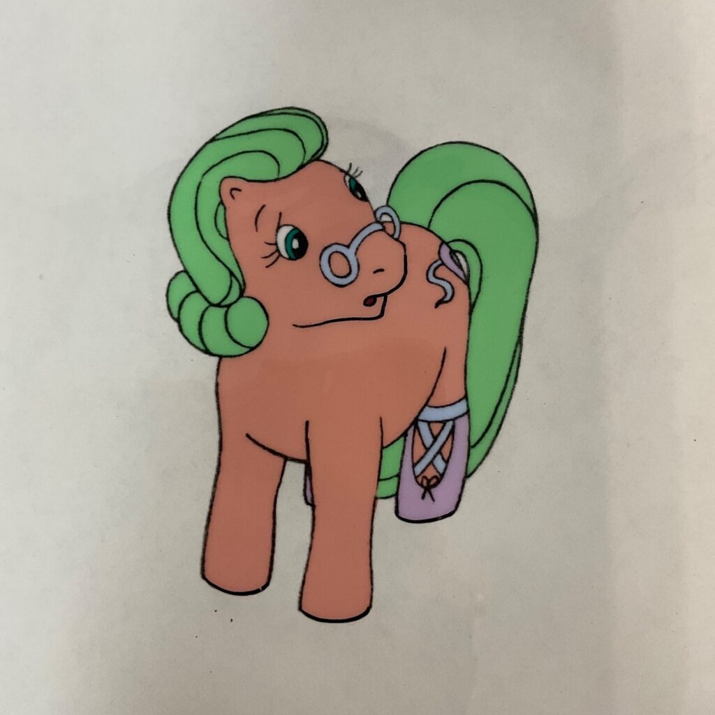 Vintage Animated Pony Production Cel Hand-Painted Cartoon Art 12.5 x 10.5 in - Image 1