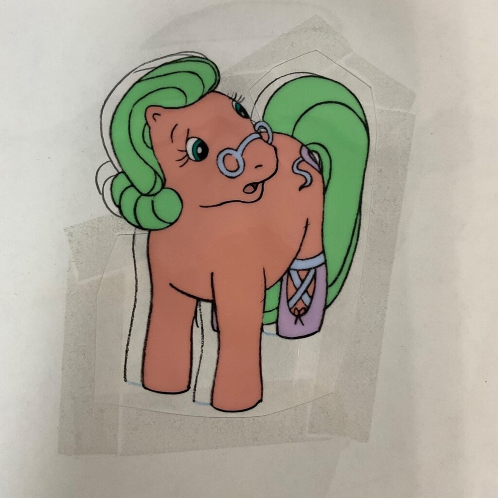 Vintage Pony Animation Production Cel Unknown Character 12 x 10 Hand Painted - Image 1