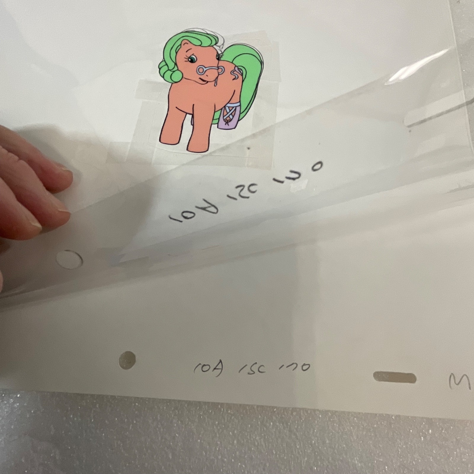 Vintage Pony Animation Character Cel Hand-Painted 12 in x 10in Production Art - Image 6