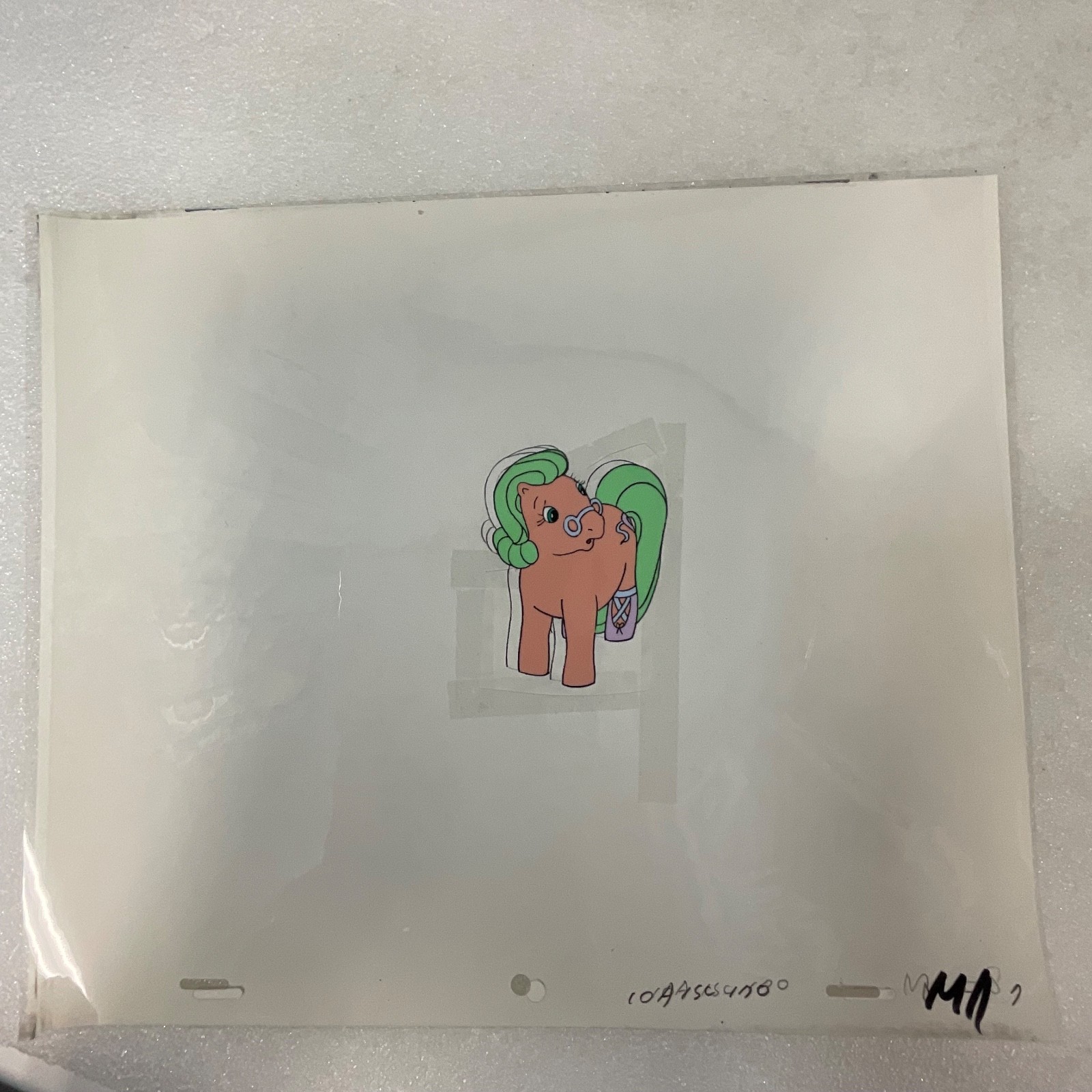 Vintage Pony Animation Cel Hand Painted Production Art 10 x 12 in - Image 2