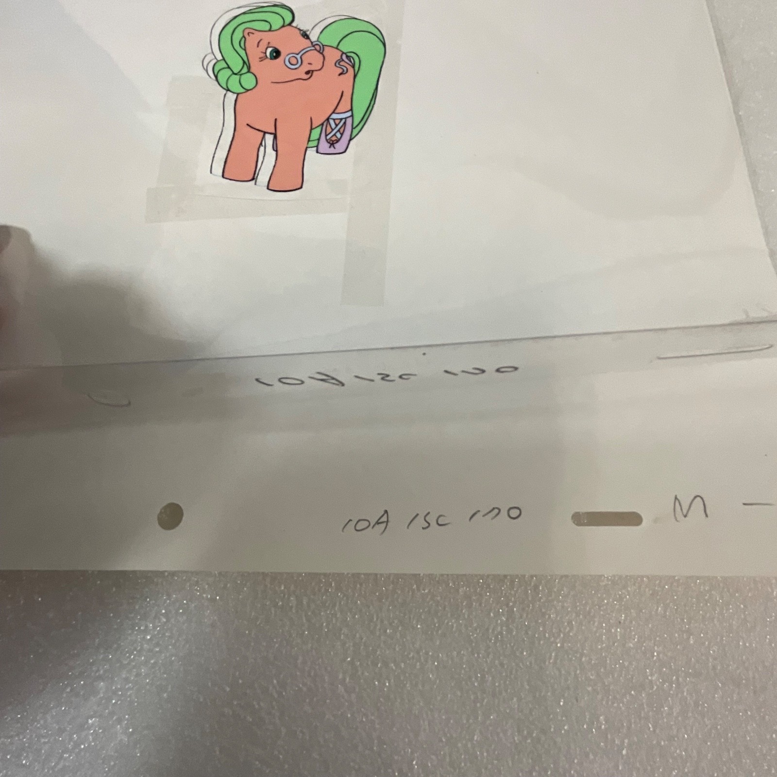 Vintage Pony Animation Cel Hand Painted Production Art 10 x 12 in - Image 5