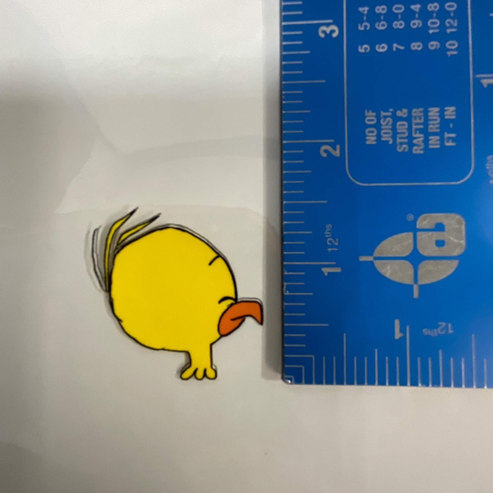 Vintage Duck Animation Cel Small Yellow Bird 12 in x 10 Production Art - Image 4