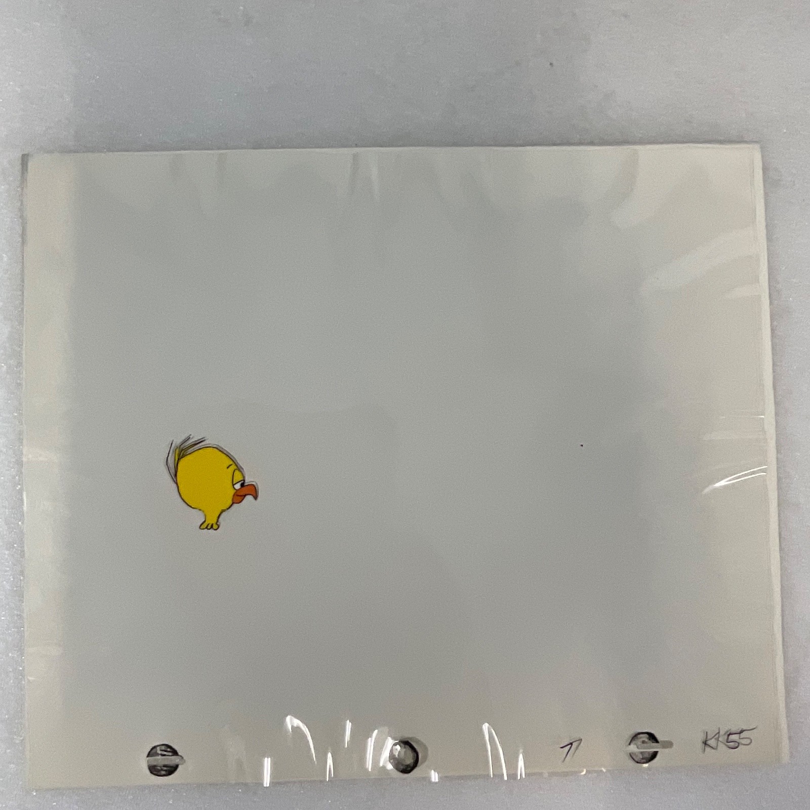 Duck Animation Cel Small Yellow Bird 80's Era TV Production Art - Image 2