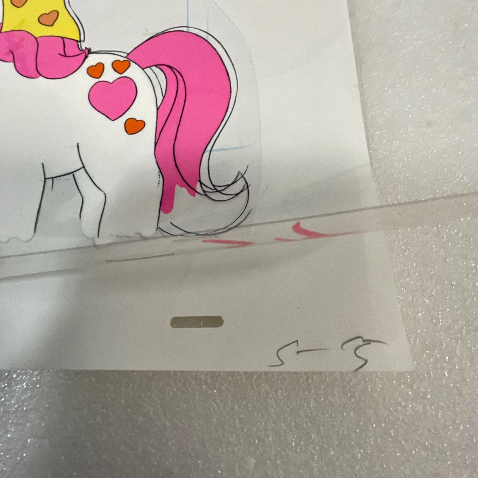 Vintage Pony Animation Production Cel Hand-Painted 12 in x 10 in - Image 4