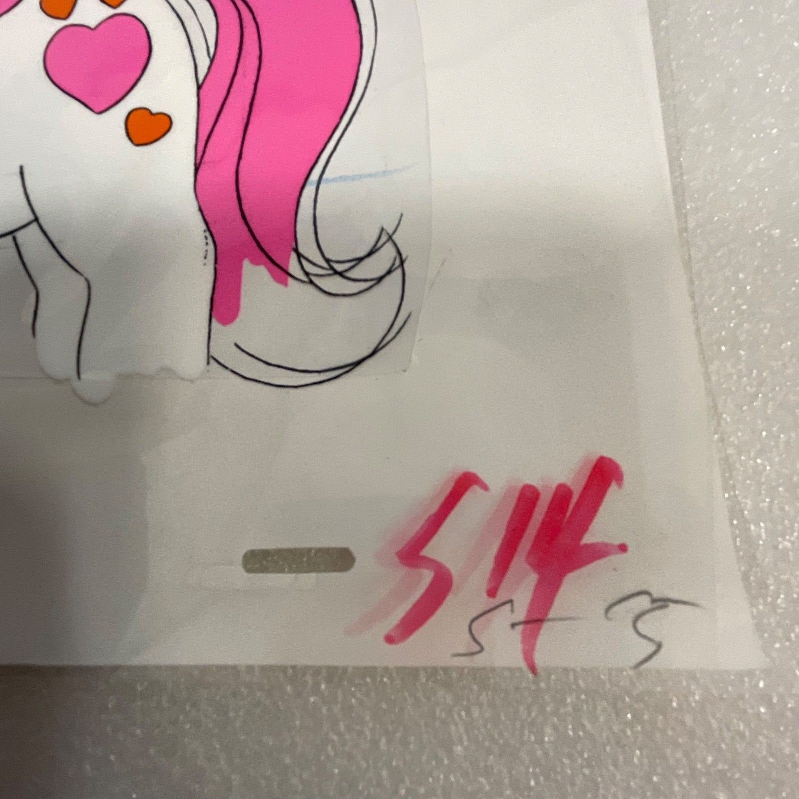 Vintage Pony Animation Production Cel Hand-Painted 12 in x 10 in - Image 3