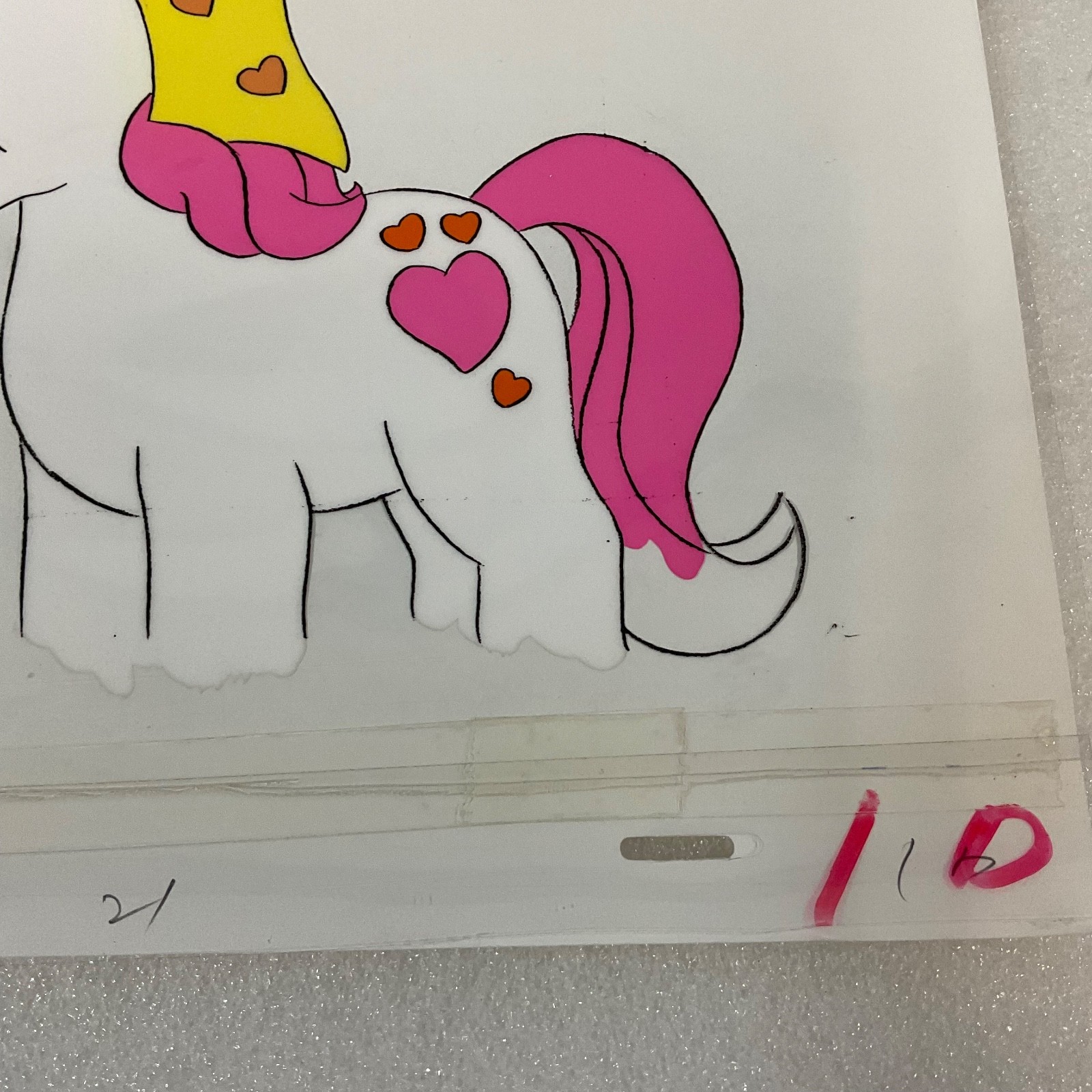 Vintage Pony Animation Cel Hand-Painted Unidentified Character - Image 2