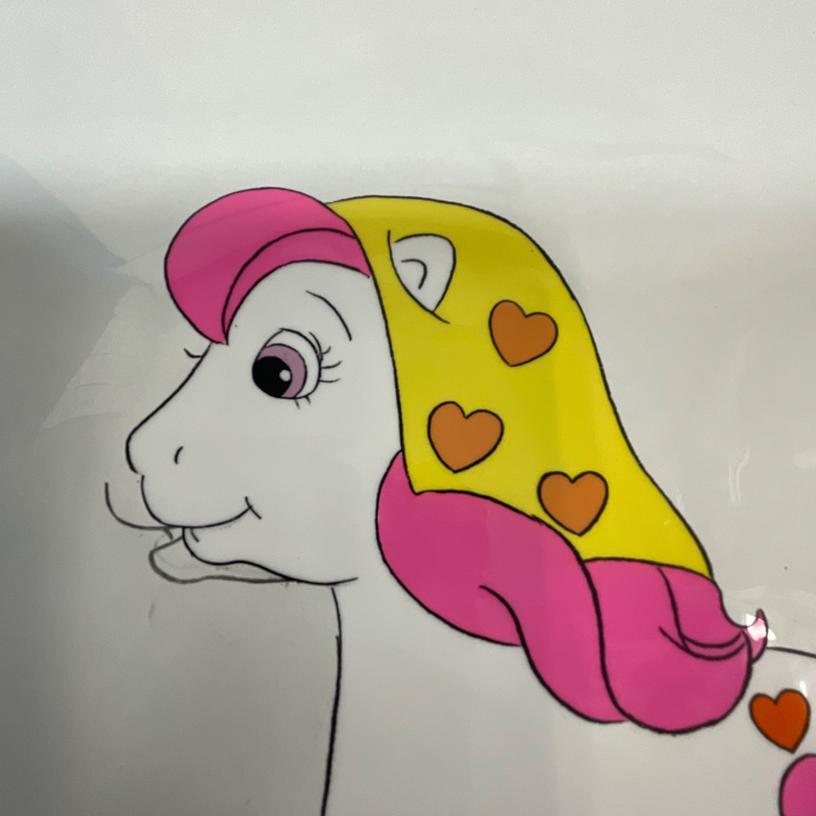 Vintage Pony Animation Cel Heart Motif Character 12.5 x 10.5 in - Image 9