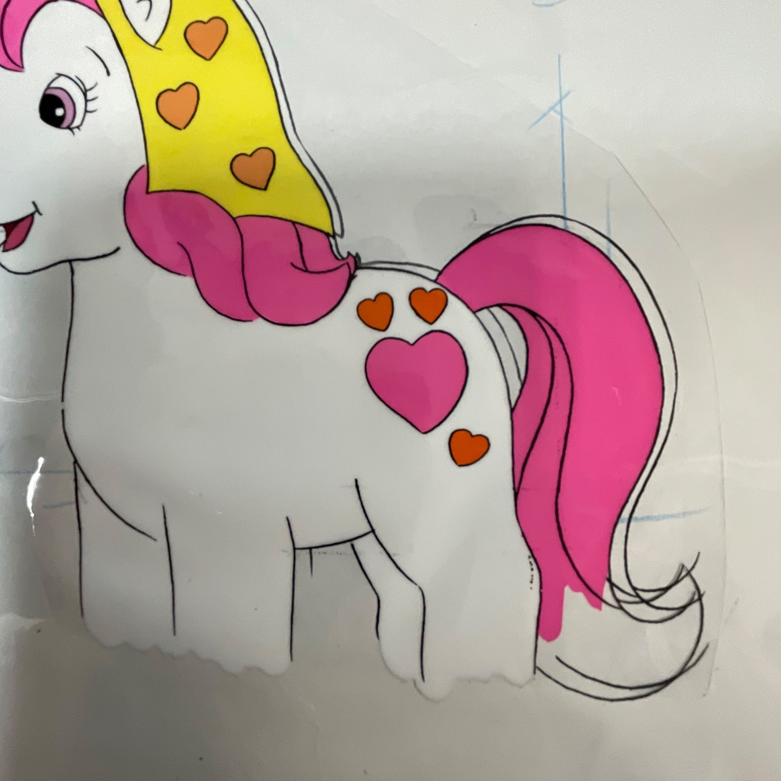 Vintage Pony Animation Production Cel Hand-Painted 12 in x 10 in - Image 7