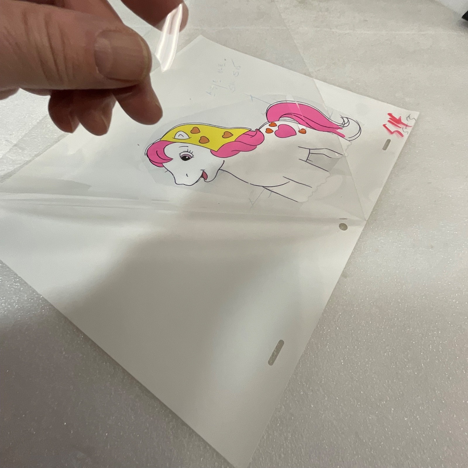 Vintage Pony Animation Production Cel Hand-Painted 12 in x 10 in - Image 5