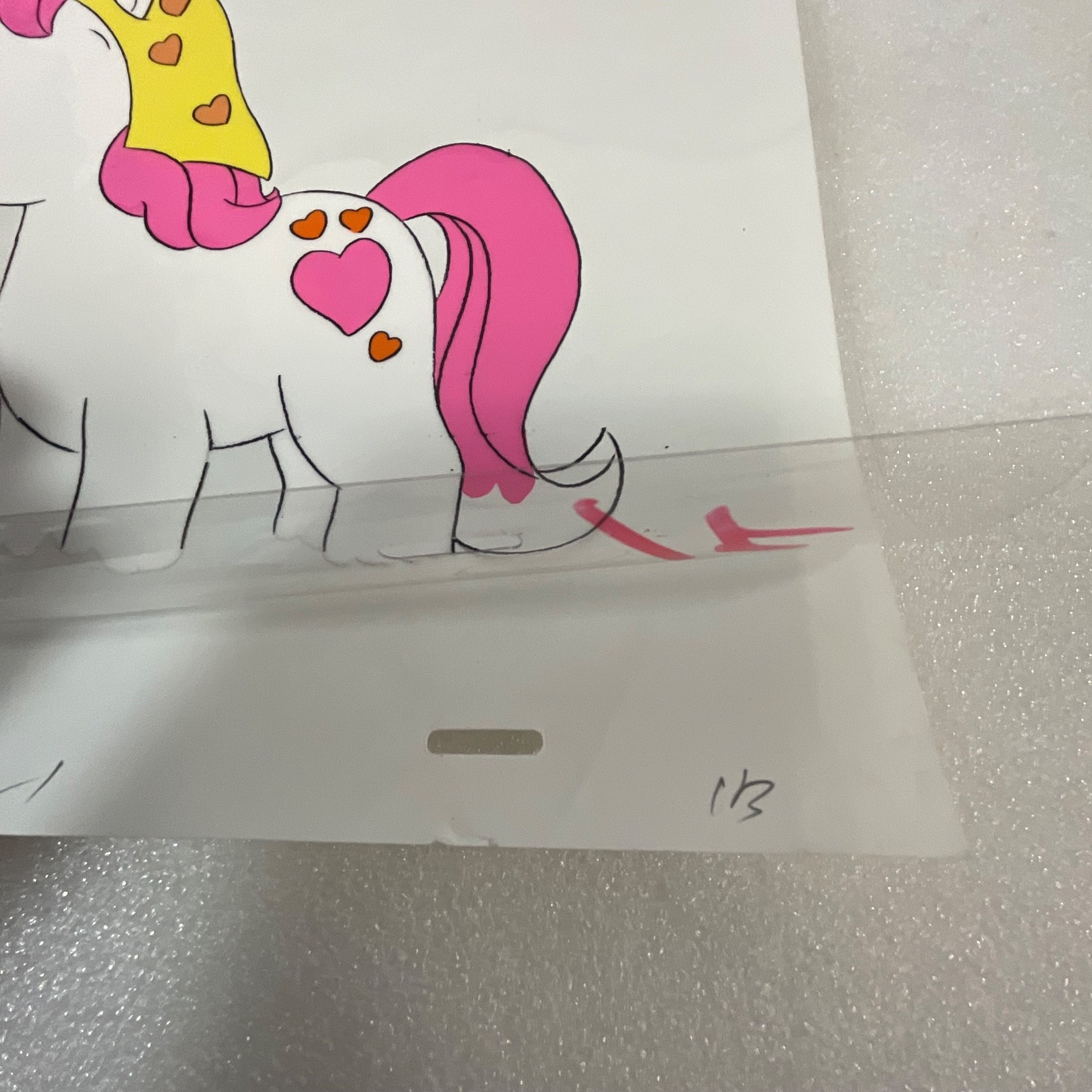 Vintage Pony Animation Cel Hand-Painted Production Cartoon Art 12.5 in x 10 in - Image 4